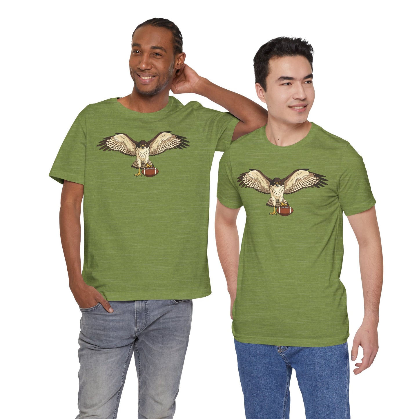 Hawk Football Shirt, Hawk Holding Football T Shirt, Football Mascot Tee, Bird Of Prey Shirt, Sports Fan Gift, Game Day Hawk Tee