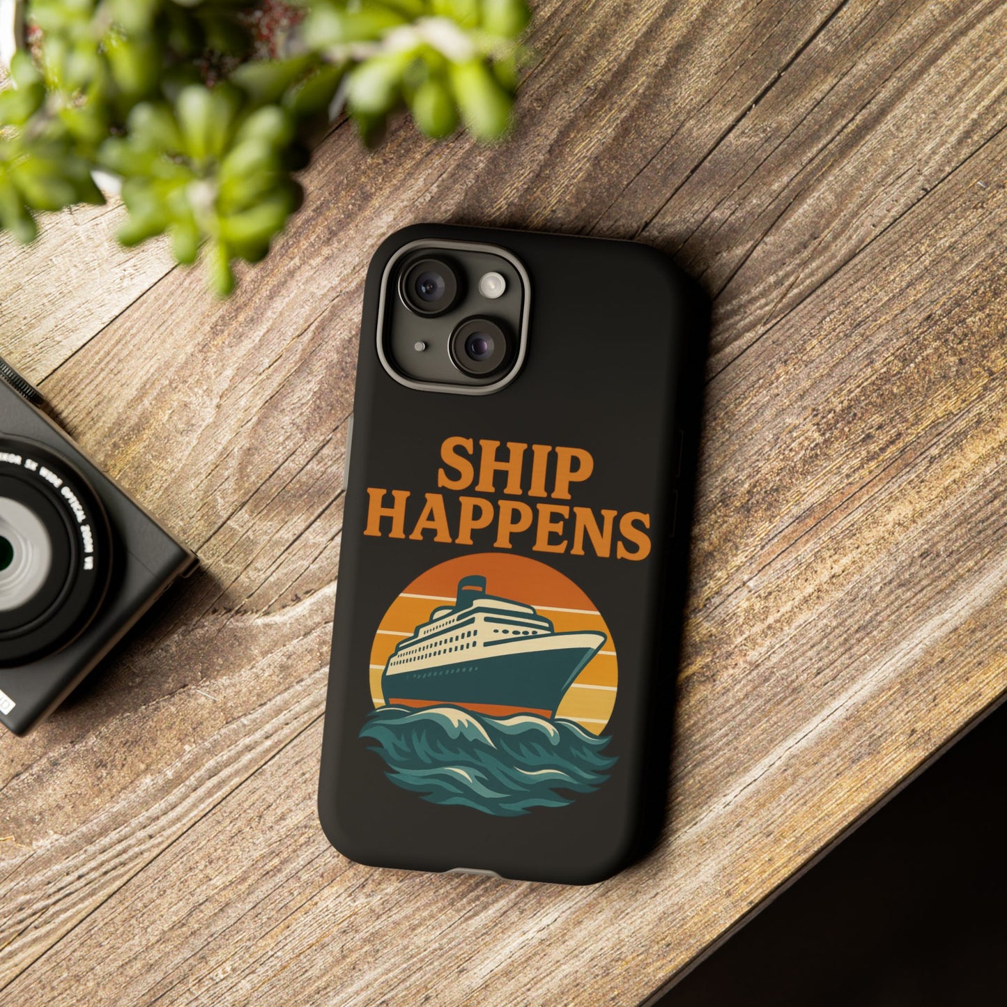iPhone Case Ship Happens Sunset Cruise Case Gift for Travel Lovers Nautical Phone Case Cruise Accessory