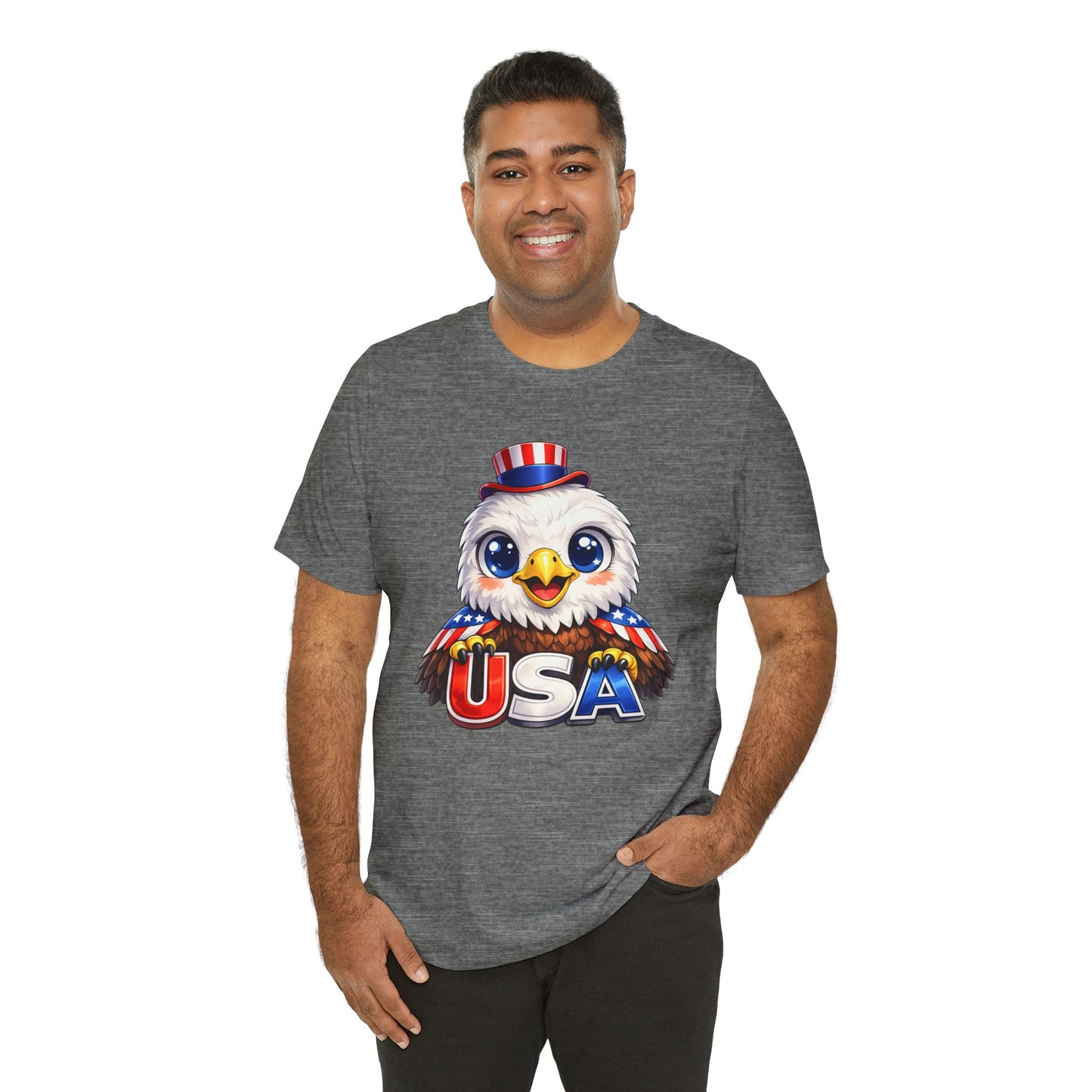 Cute USA Eagle Shirt, Patriotic Eagle T Shirt, Fourth Of July Shirt, American Flag Eagle Tee, Freedom Graphic Shirt, USA Pride Top