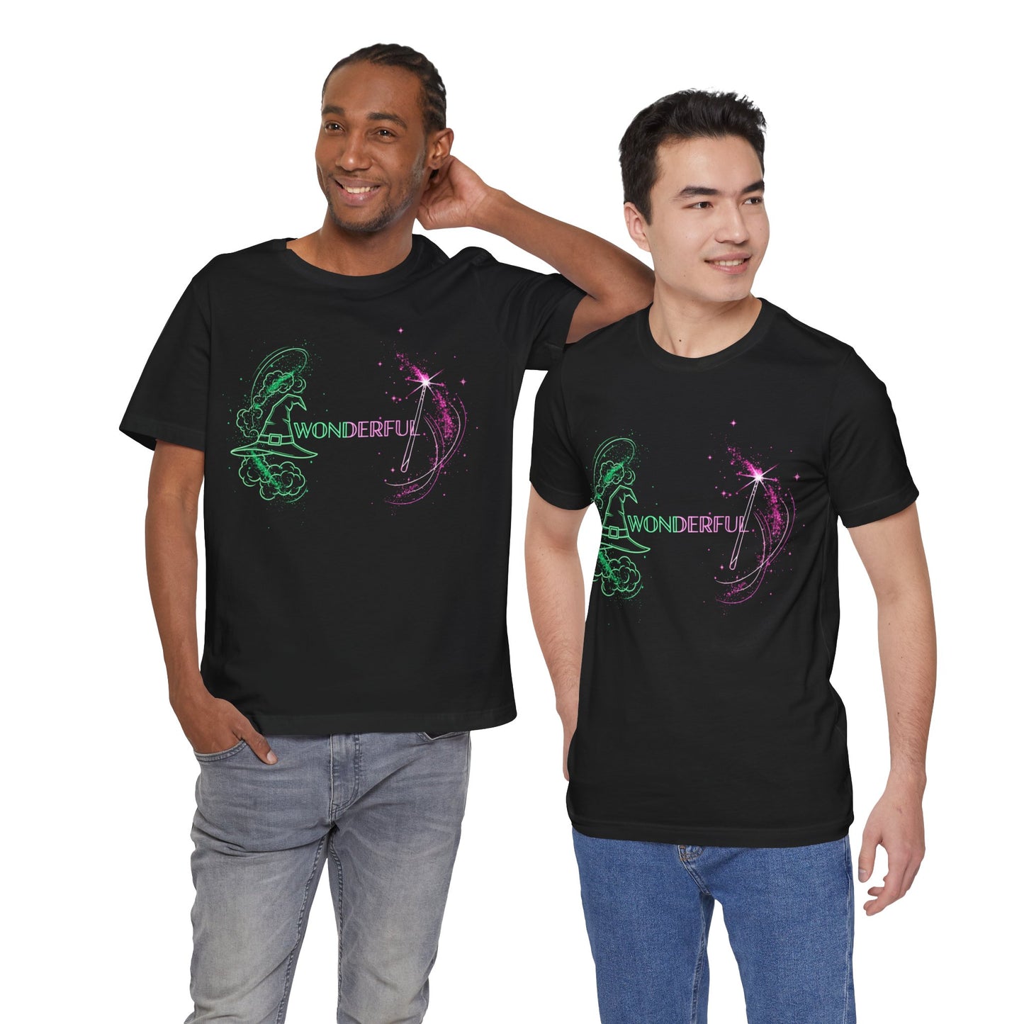 Wonderful Broadway Inspired T-Shirt, Magical Theater Graphic Tee, Green And Pink Sparkle Design, Unisex Gift For Musical Fans And Performers