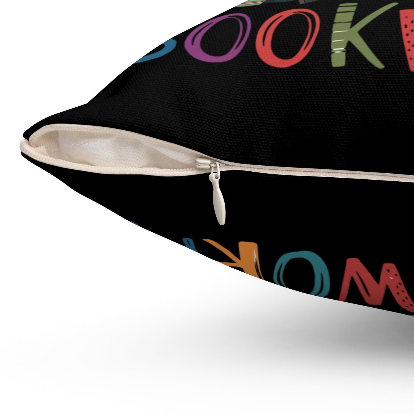 Square Pillow - Bookworm Design