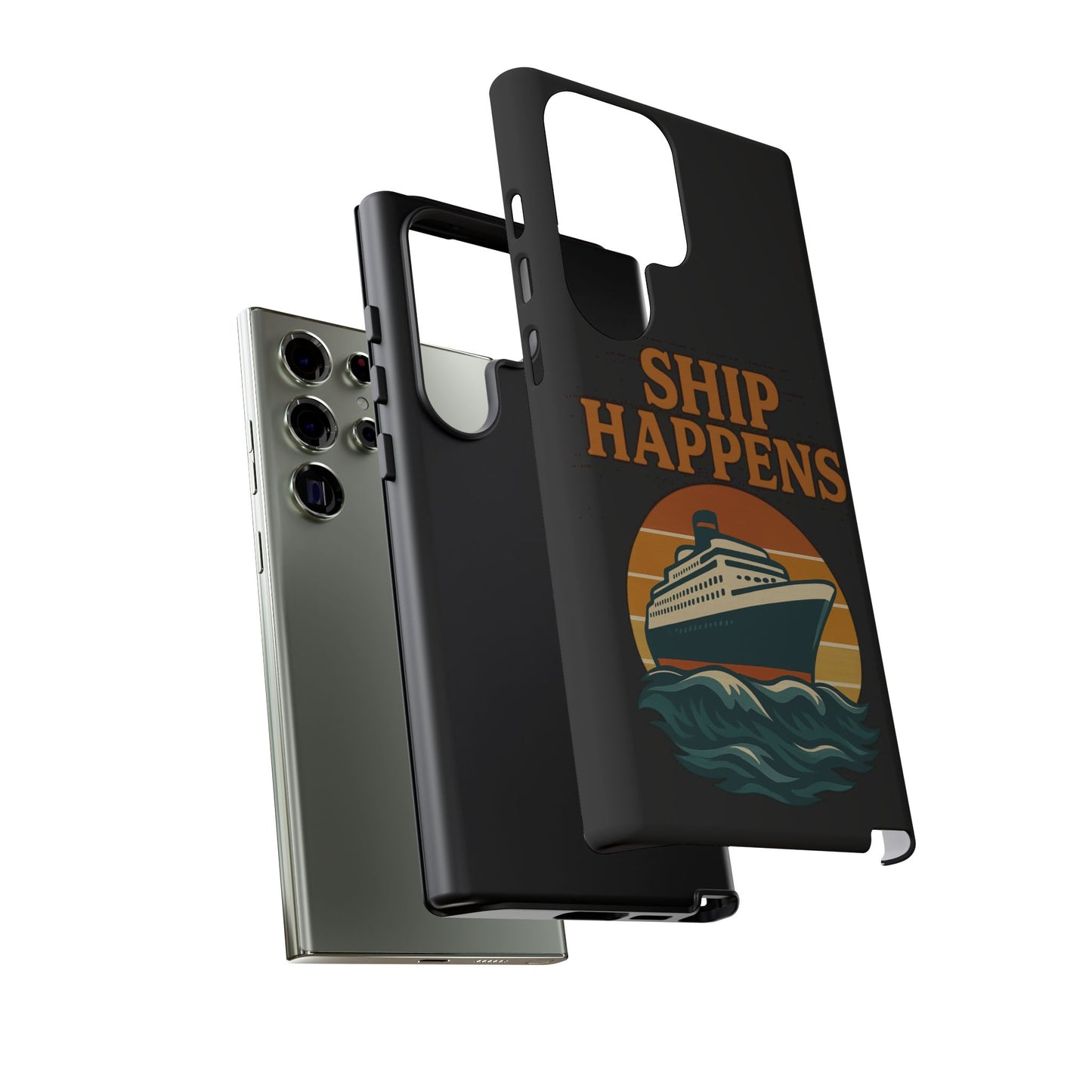 Samsung Case - Ship Happens Sunset Cruise Ship Nautical Phone Case Travel Accessory Gift for Travel Lovers Cruise Case