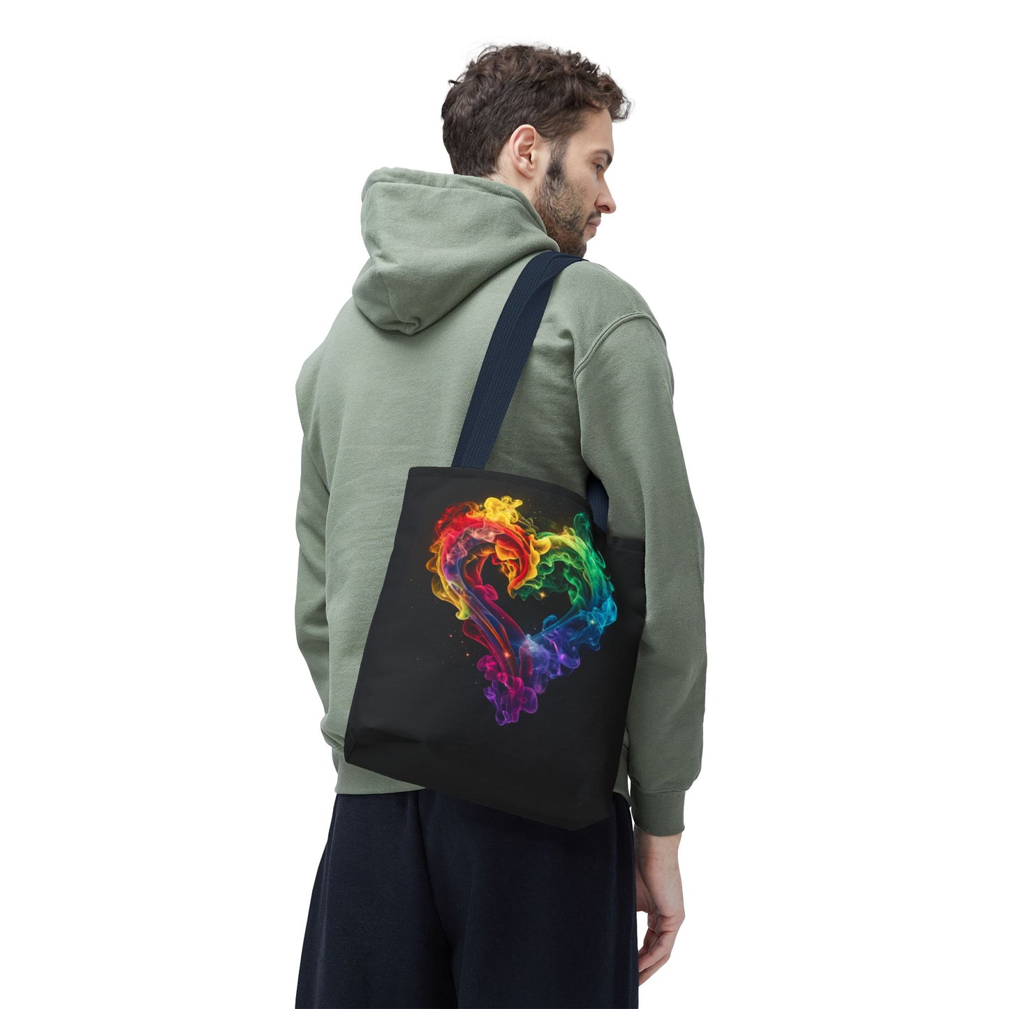 Colorful Smoke Heart Tote