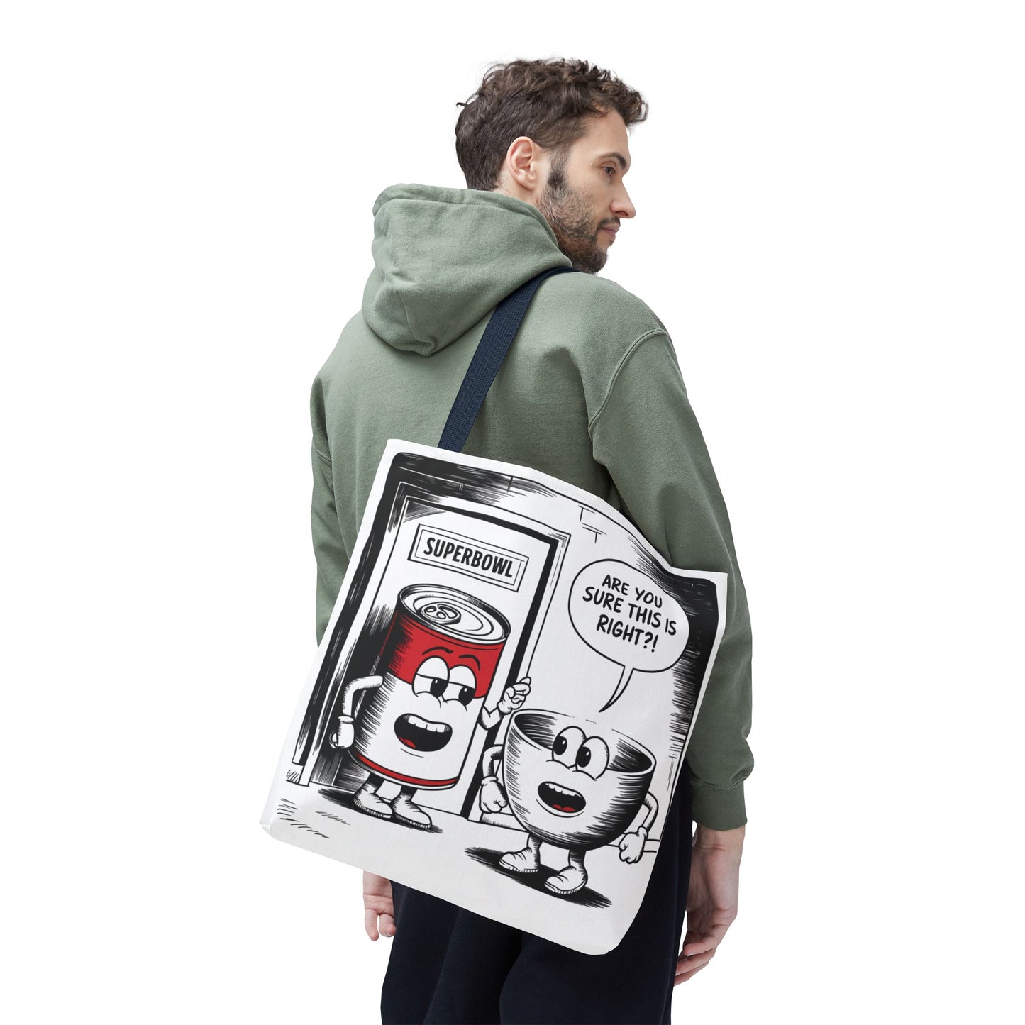 Tote Bag - Comic Superbowl Soup Design