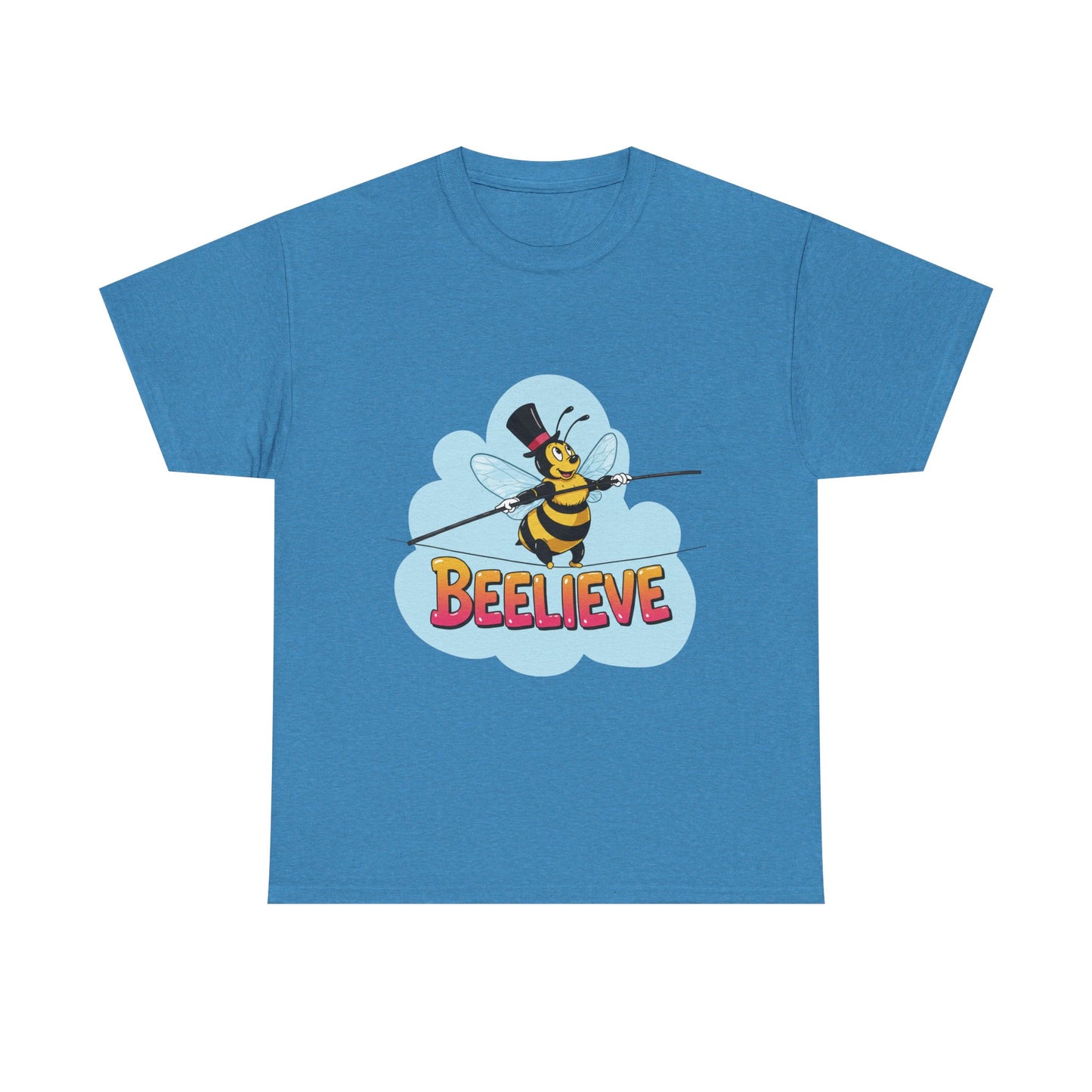 “Beelieve” Bee Pun T‑Shirt | Cute Bee Graphic Tee | Inspirational Pun Shirt | Funny Nature Lover Gift | Bee Belief Positive Vibes Tee