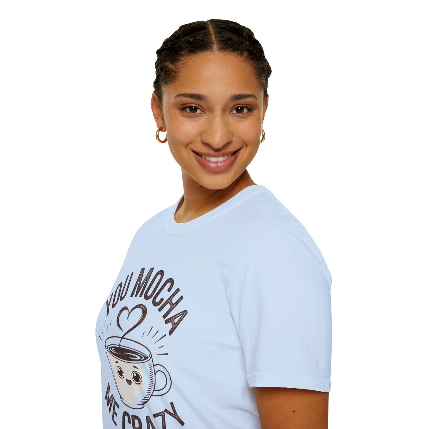 You Mocha Me Crazy T-Shirt - Cute Coffee Pun Graphic Tee - Funny Coffee Lover Shirt - Foodie Gift - Barista Humor Tee - Unisex XS-5XL