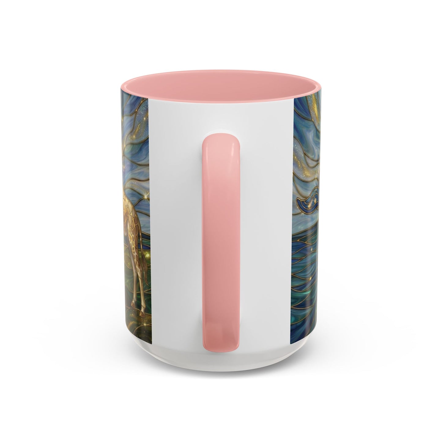 Whimsical Whale & Giraffe Accent Coffee Mug — Artistic Ocean-Sky Illustration (11/15oz)