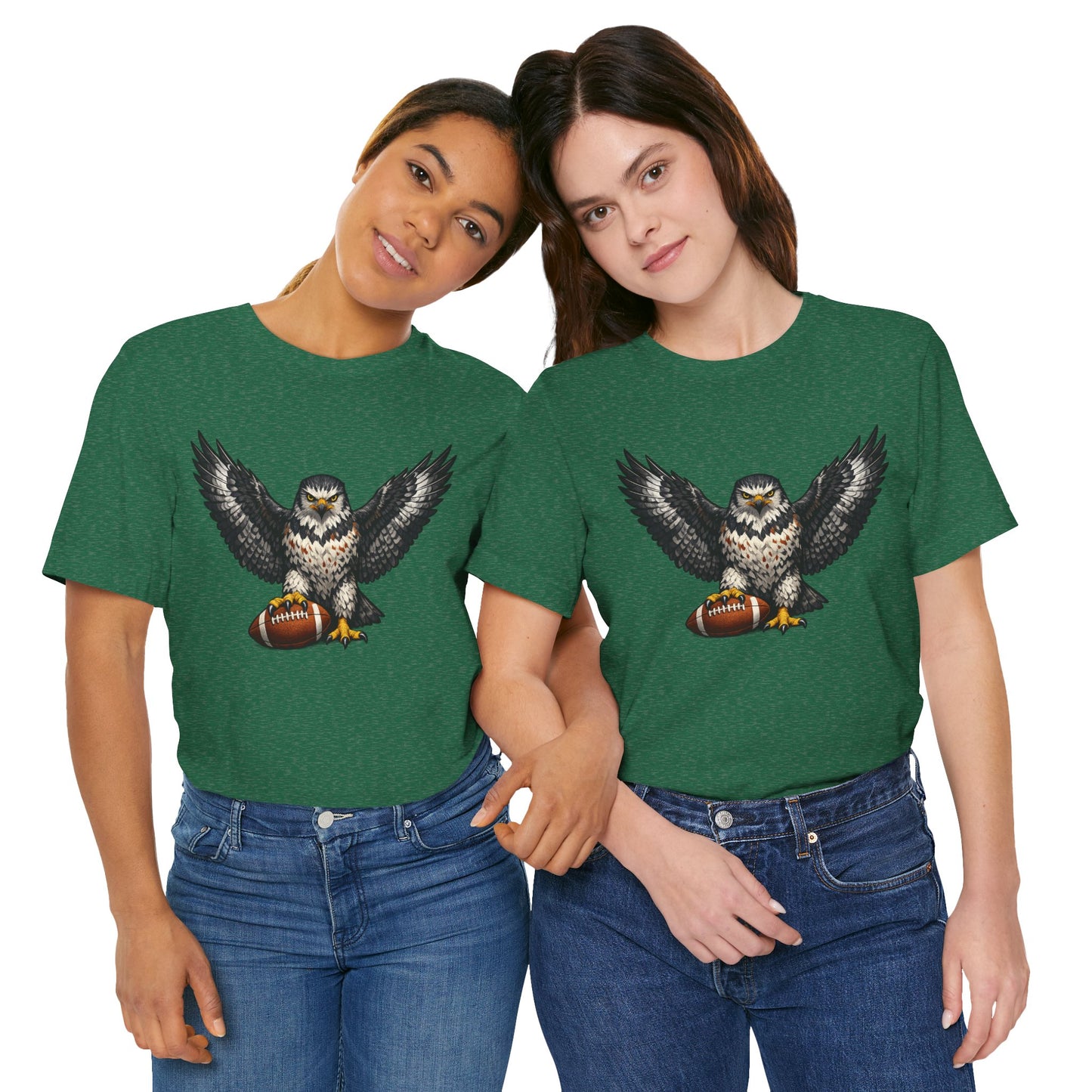 Hawk Football Shirt, Hawk Holding Football T Shirt, Hawk Mascot Tee, Football Bird Of Prey Shirt, Game Day Sports Tee, Hawk Fan Gift