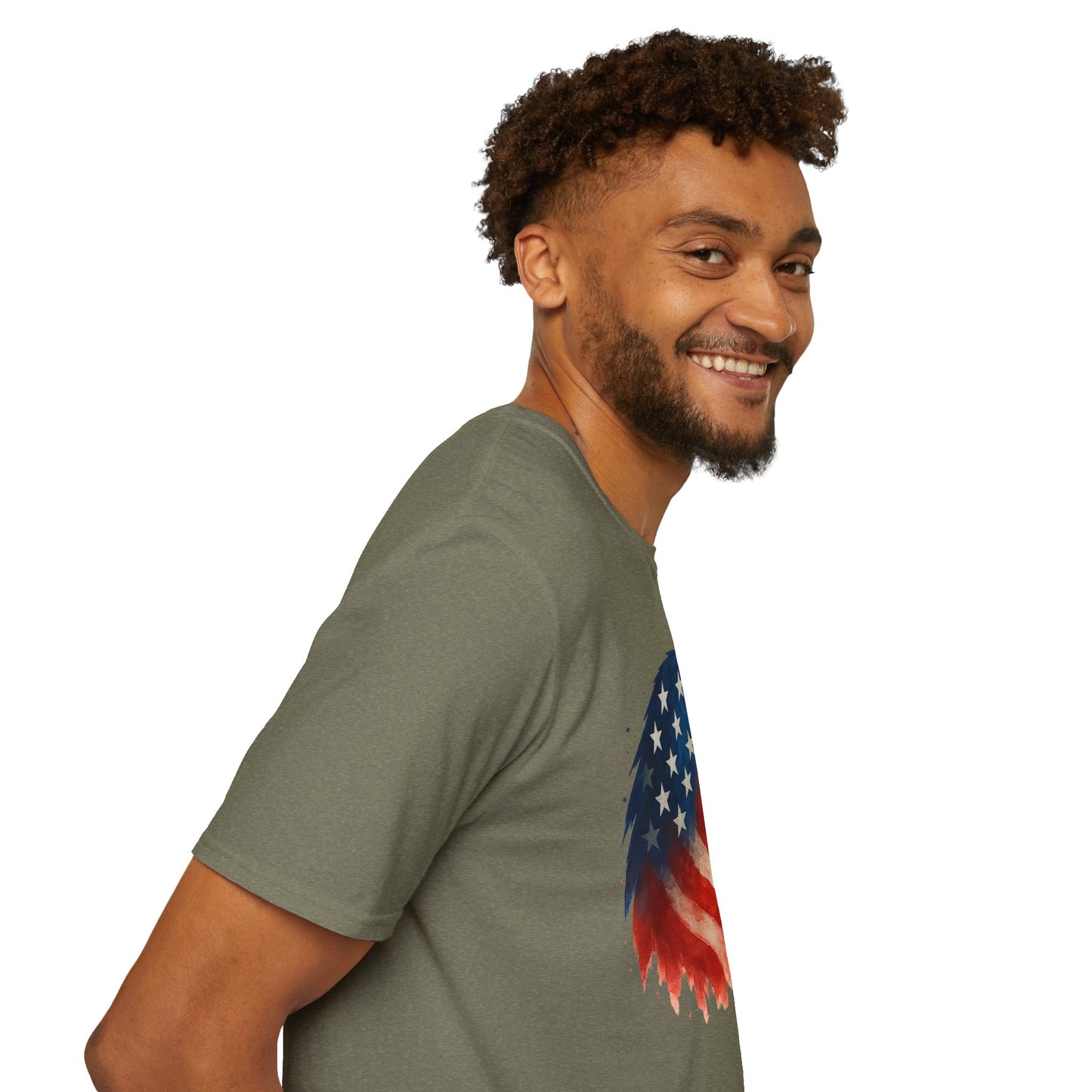 American Flag Eagle Shirt - 4th of July Patriotic Tee - USA Freedom T-Shirt - Independence Day Shirt - Bald Eagle Graphic Tee