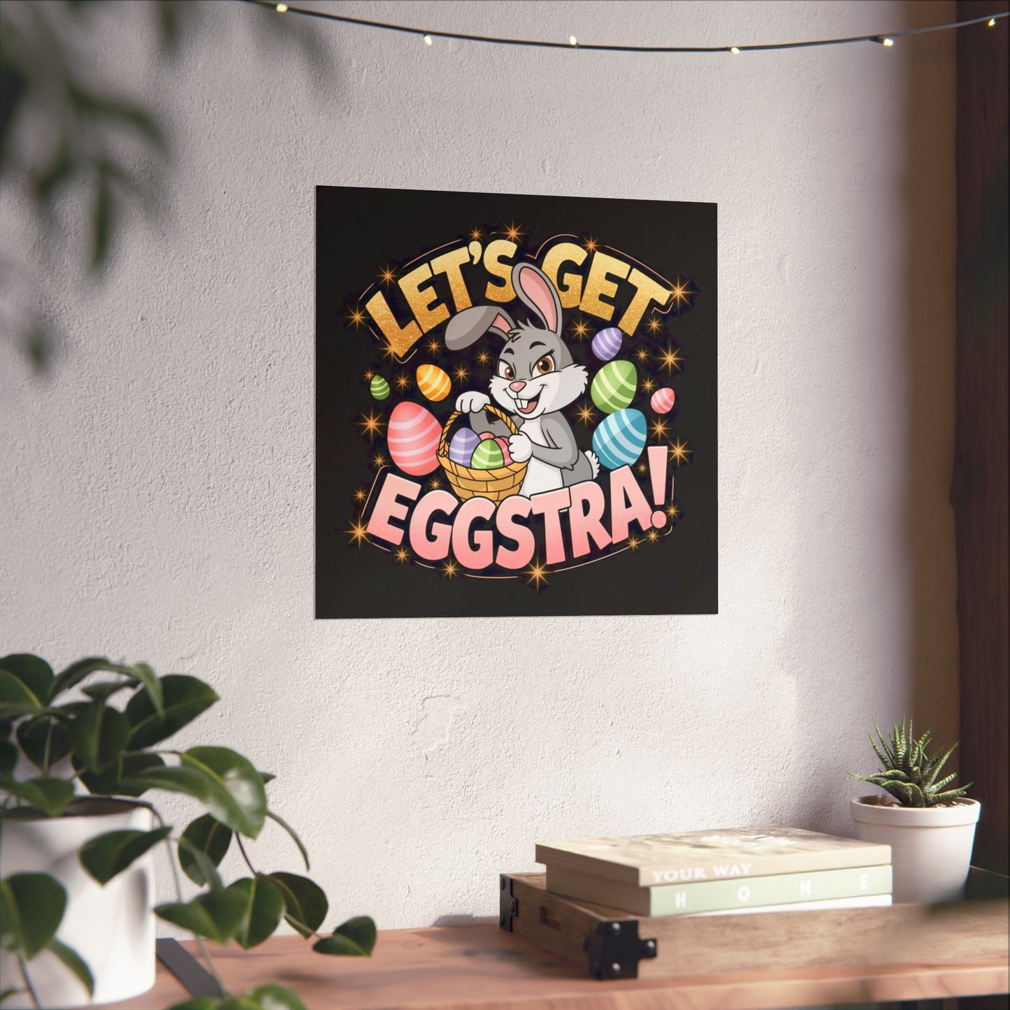 Easter Bunny Party Poster Easter Poster Easter Bunny Art Easter Decor