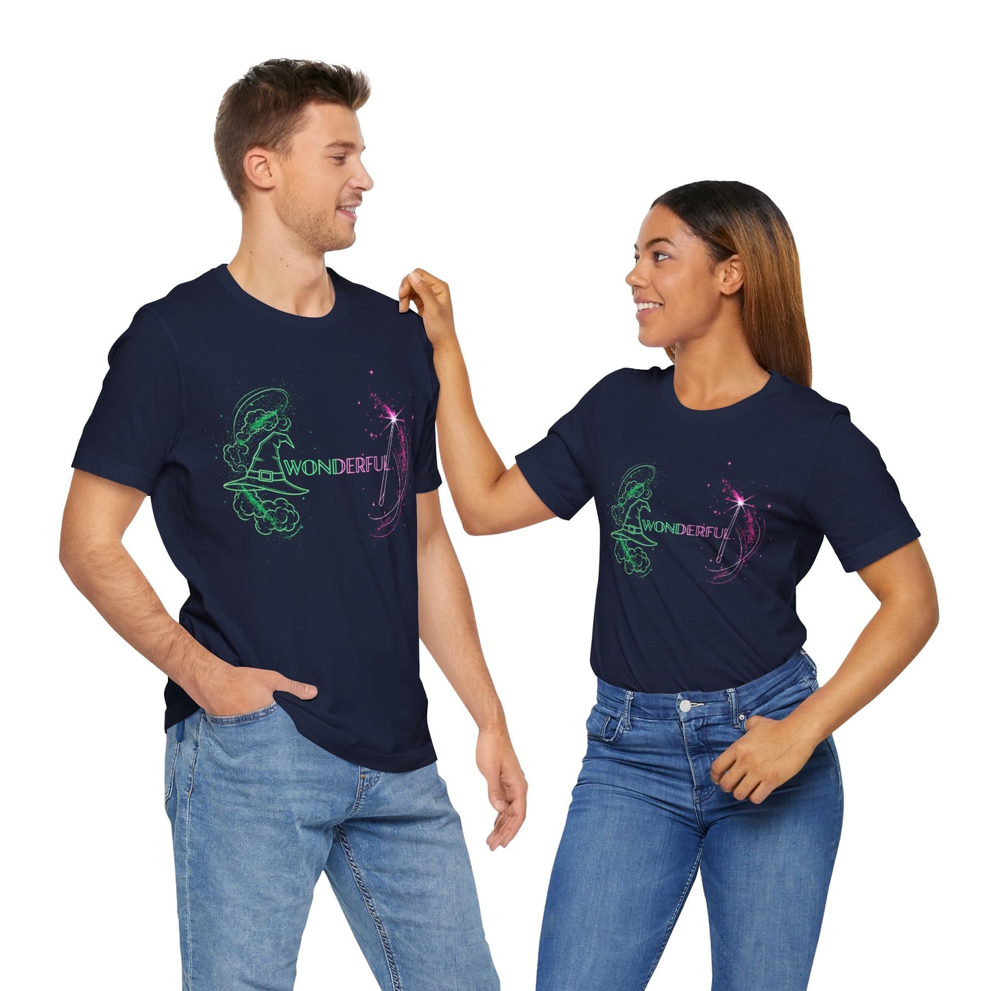 Wonderful Broadway Inspired T-Shirt, Magical Theater Graphic Tee, Green And Pink Sparkle Design, Unisex Gift For Musical Fans And Performers