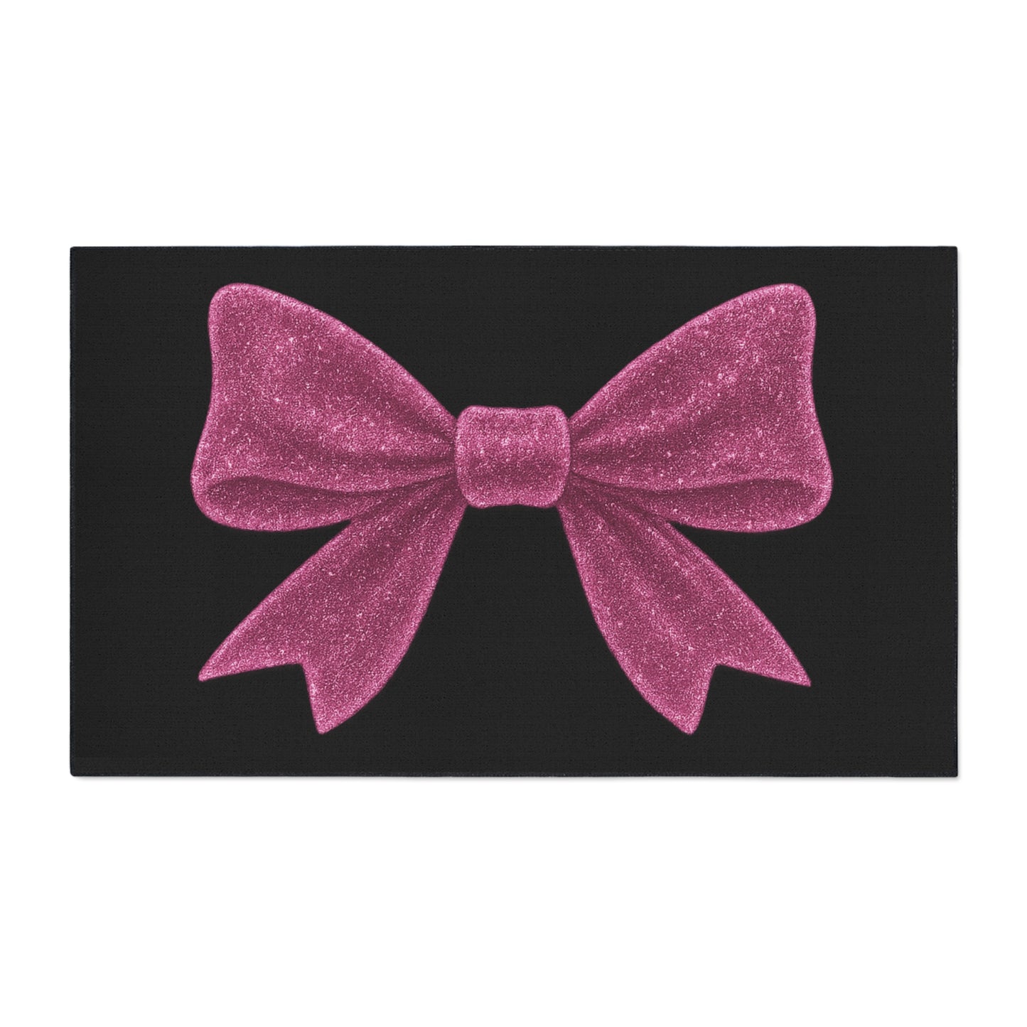 Pink Glitter Bow Doormat Glam Welcome Mat Cute Entry Rug Aesthetic Home Decor Girl Room Rug Housewarming Gift