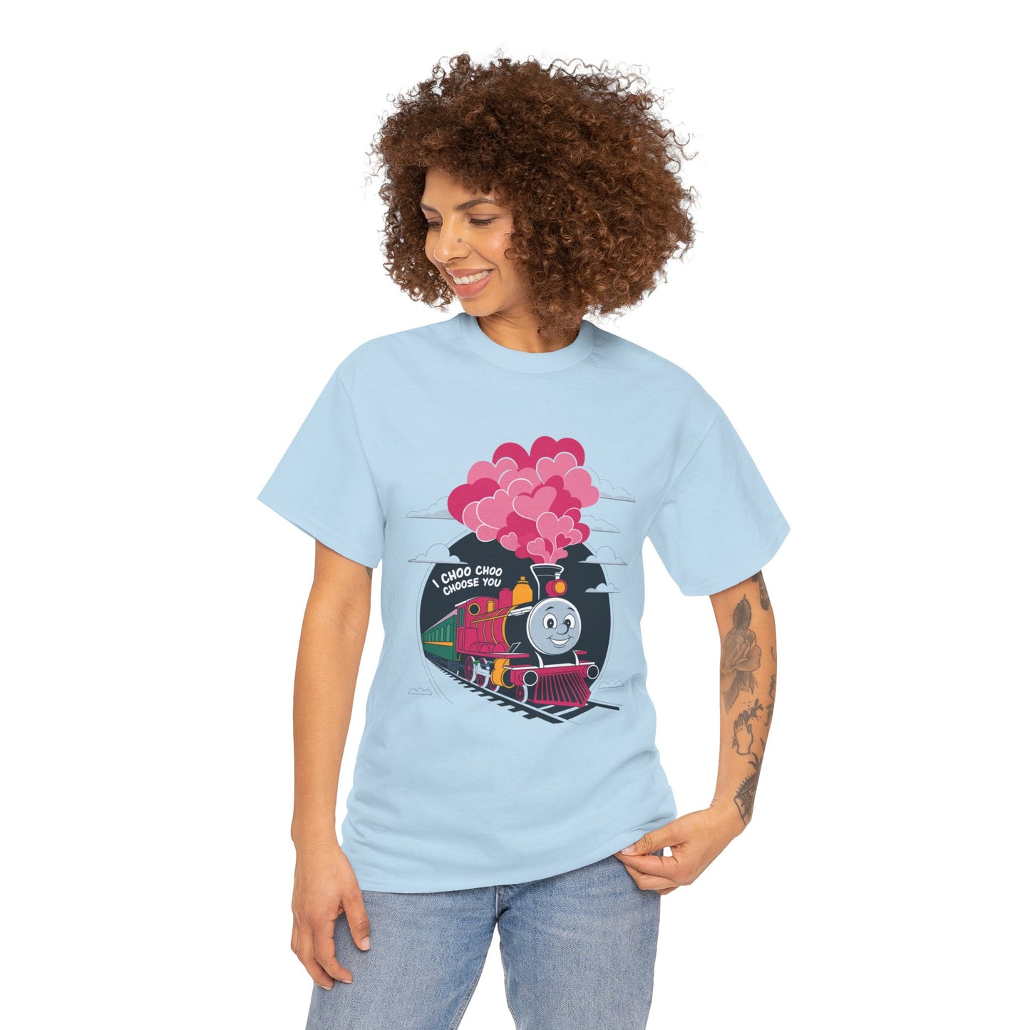 I Choo Choo Choose You Shirt, Cute Train Valentine Tee, Funny Love Graphic TShirt, Romantic Gift For Him Her, Valentine Pun Shir