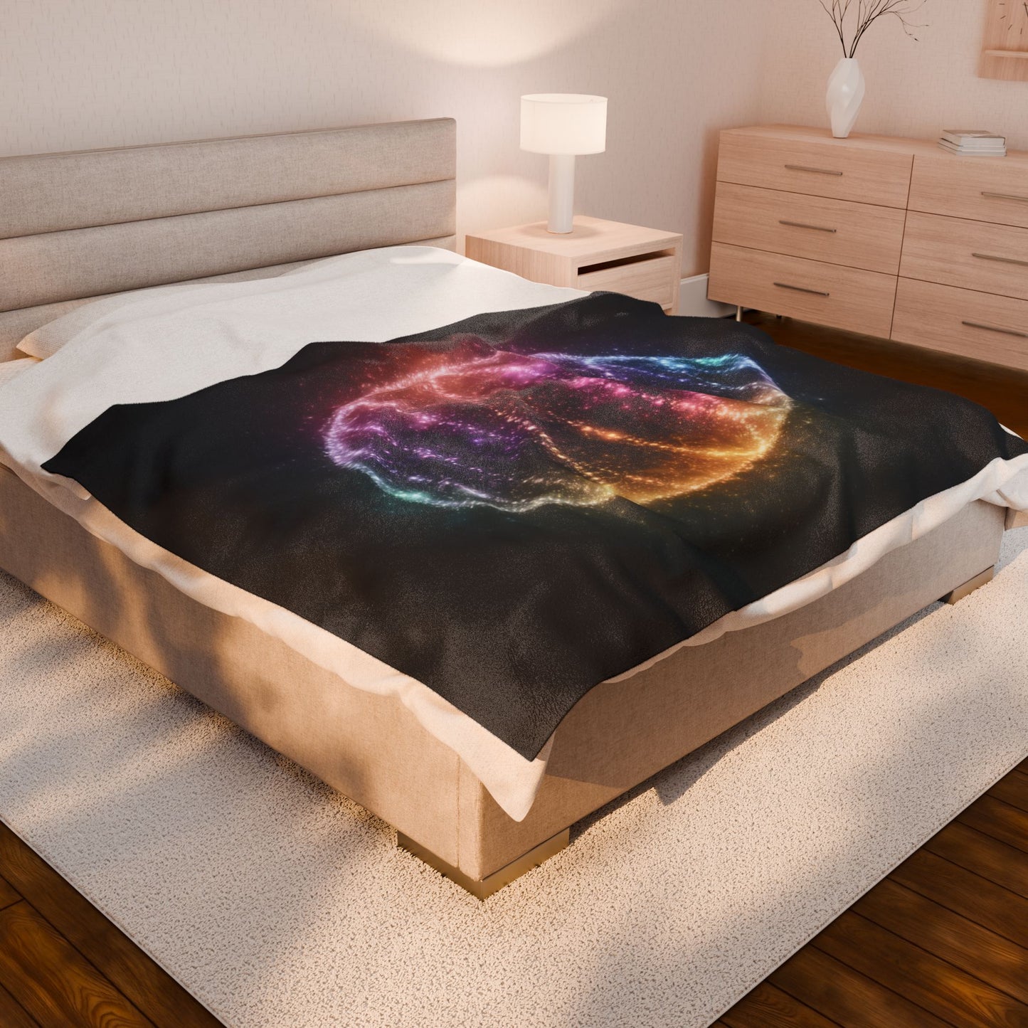 Easter Egg Blanket Bioluminescent Easter Egg Throw Decor Blanket Easter Decoration