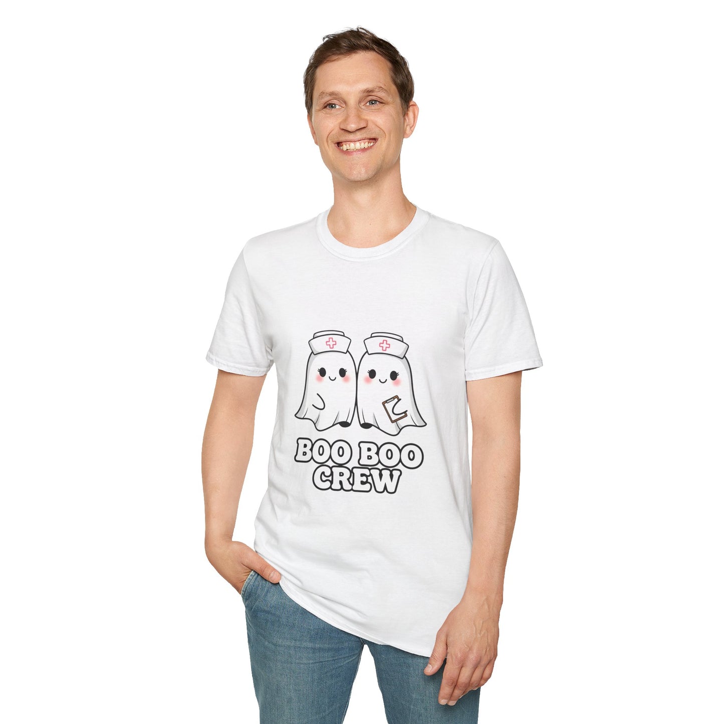 Boo Boo Crew Nurse Ghost Funny T-Shirt | Cute Medical Ghost Tee | EMT Nurse Gift | Halloween Medical Humor | Staff Crew Tee Shirt
