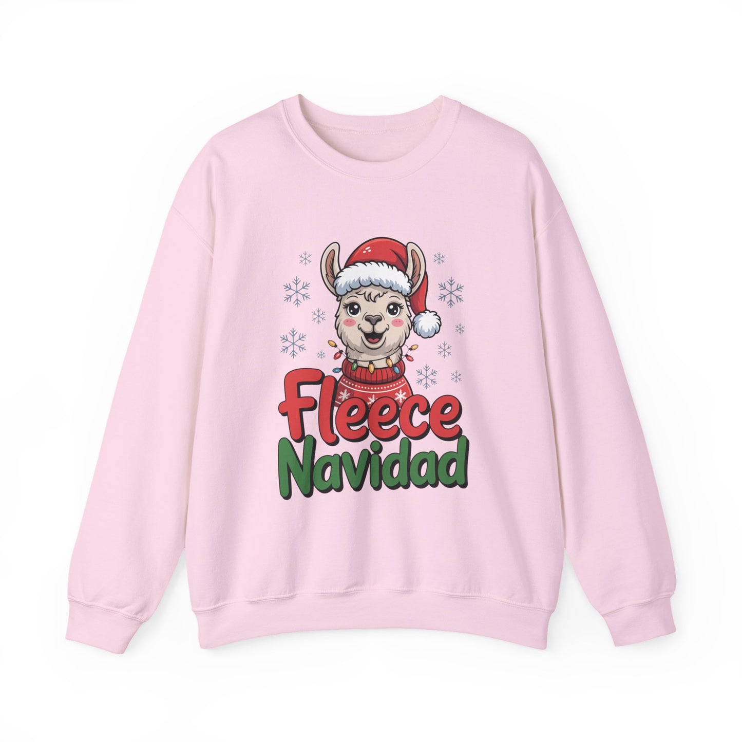 Fleece Navidad Christmas Sweatshirt, Funny Llama Holiday Sweater, Cozy Unisex Crewneck, Cute Christmas Pun Gift For Friends And Family