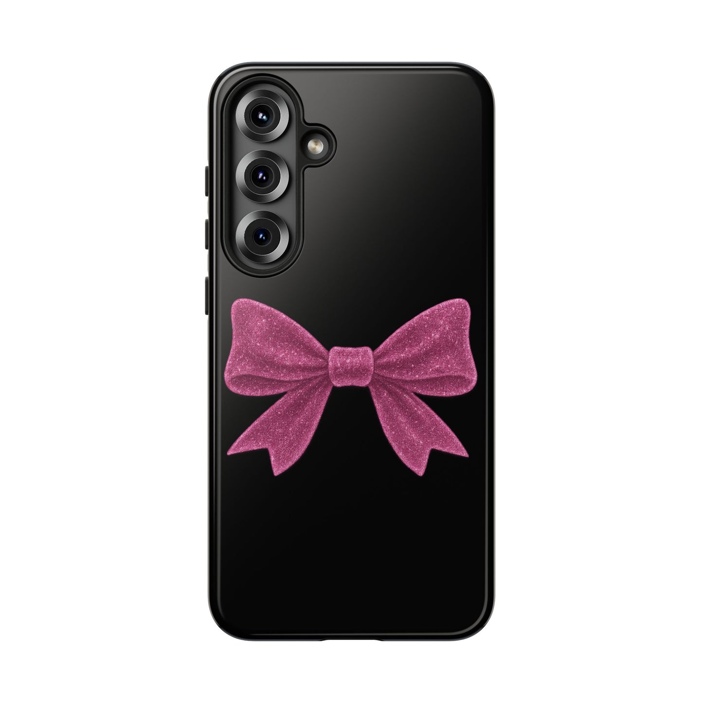 Pink Glitter Bow Samsung Case – Coquette Aesthetic Phone Cover – Girly Glossy Galaxy Case – Cute Soft Girl Tech Accessory – Kawaii Gift Idea