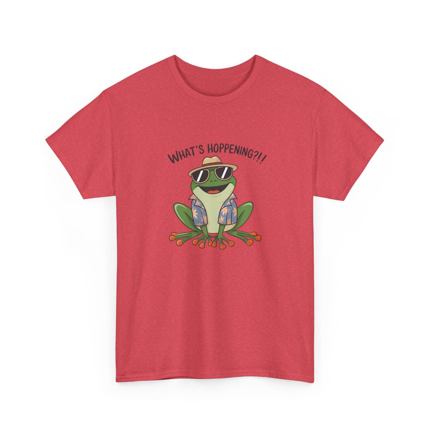 Funny Frog Shirt | What’s Hoppening T-Shirt | Cool Frog Graphic Tee | Amphibian Dad Joke Shirt | Cottagecore Animal Lover Gift
