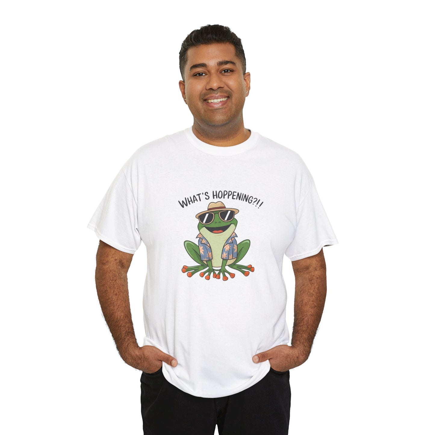 Funny Frog Shirt | What’s Hoppening T-Shirt | Cool Frog Graphic Tee | Amphibian Dad Joke Shirt | Cottagecore Animal Lover Gift