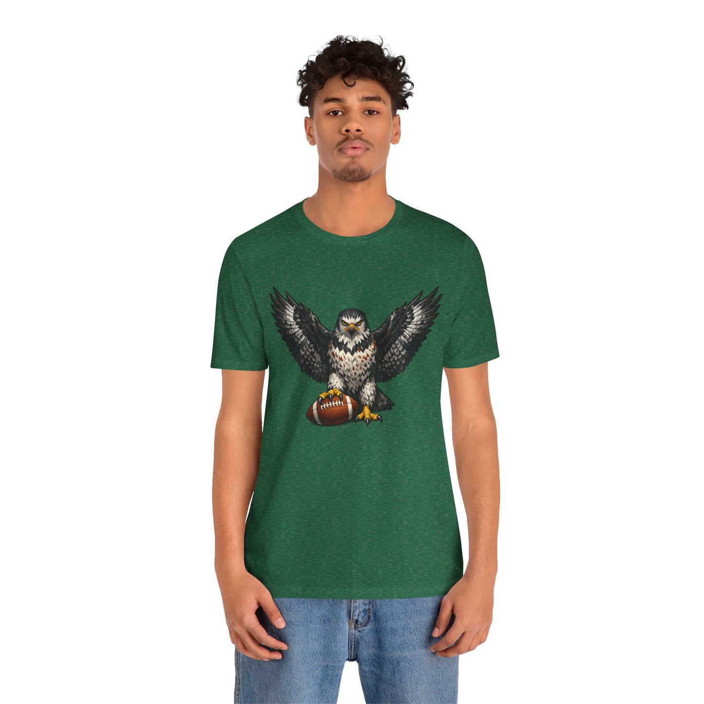 Hawk Football Shirt, Hawk Holding Football T Shirt, Hawk Mascot Tee, Football Bird Of Prey Shirt, Game Day Sports Tee, Hawk Fan Gift