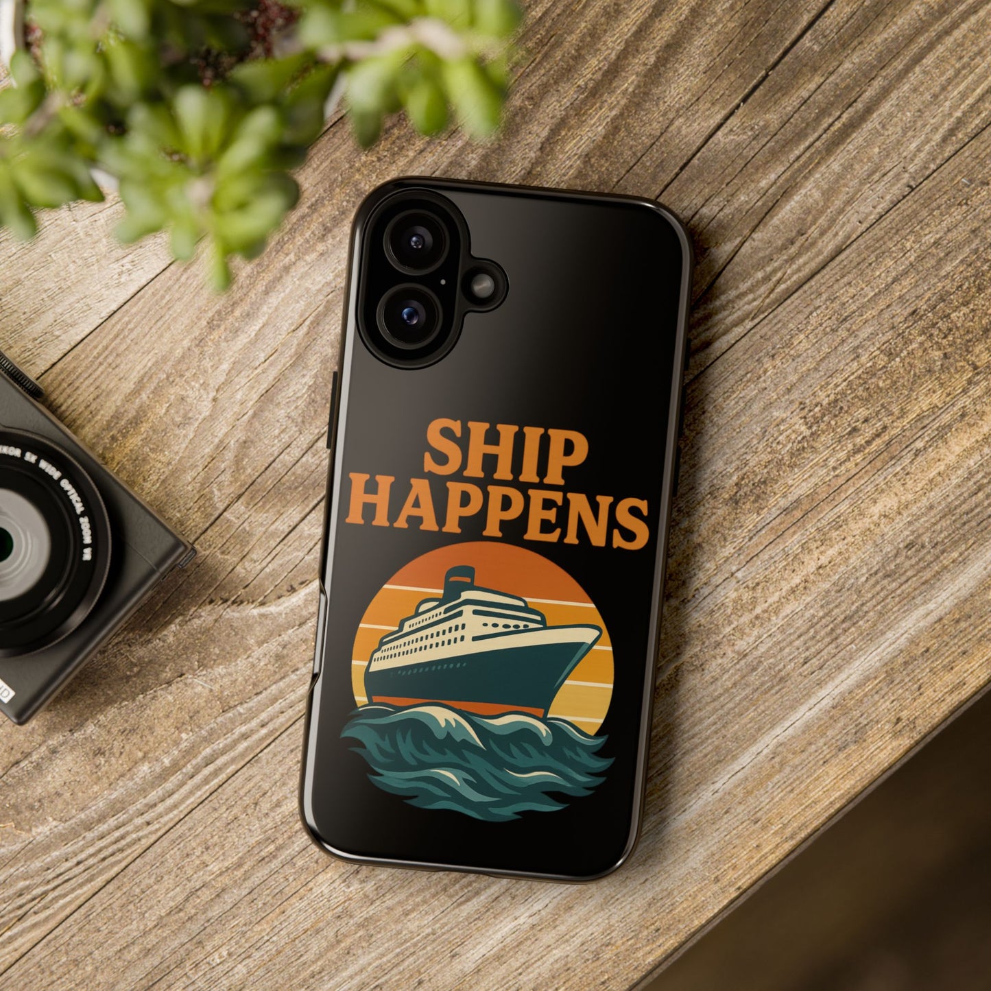 iPhone Case Ship Happens Sunset Cruise Case Gift for Travel Lovers Nautical Phone Case Cruise Accessory