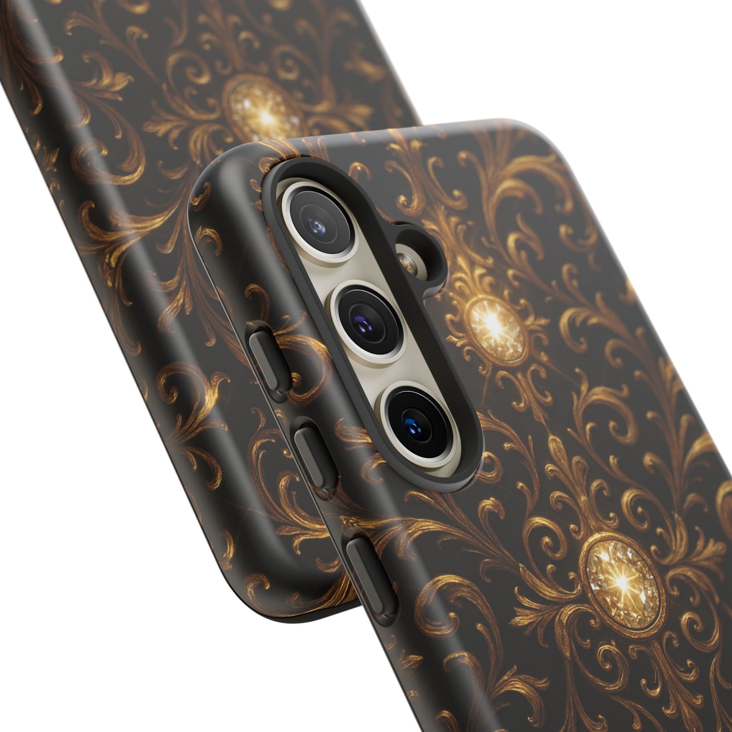 Luxury Baroque Samsung Case – Elegant Gold Ornate Floral Phone Cover for Galaxy