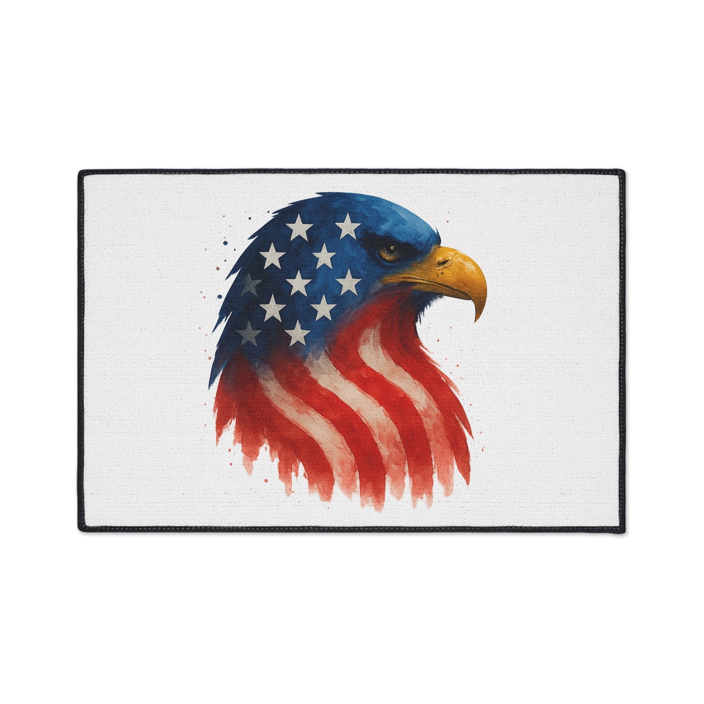 Patriotic Eagle Floor Mat - USA Flag Heavy Duty Entry Rug, Americana Welcome Mat for Porch, 4 July, Veteran Gift, Indoor Outdoor US Decor