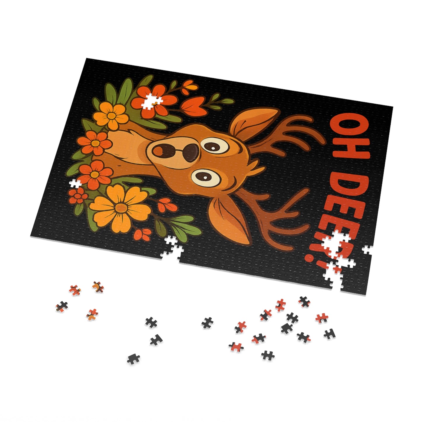 Jigsaw Puzzle - Oh Deer Animal Puzzle Deer Game Family Fun Night