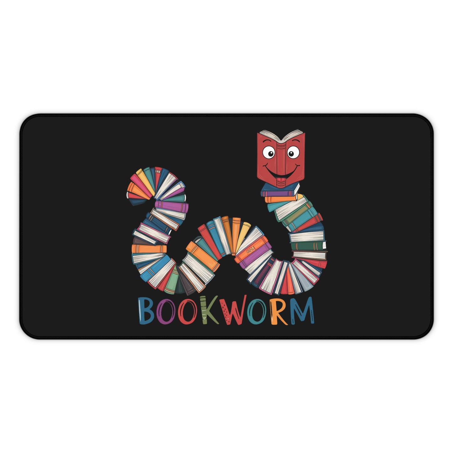 Desk Mat Mouse Pad Bookworm Fun Design