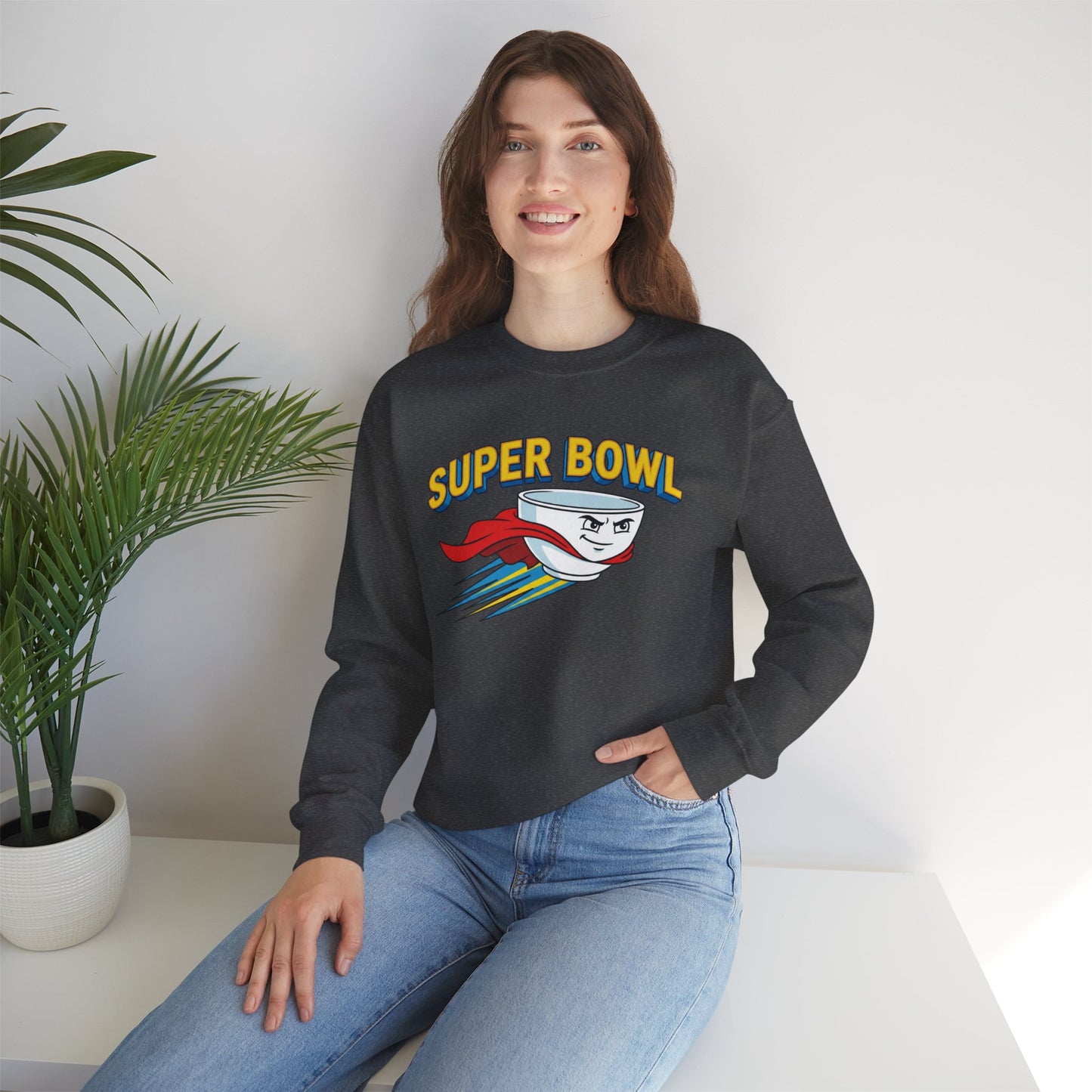 Super Bowl Sweatshirt, Funny Super Bowl Shirt, Football Party Sweatshirt, Game Day Crewneck, Bowl Pun Sweatshirt, Unisex Graphic Crew