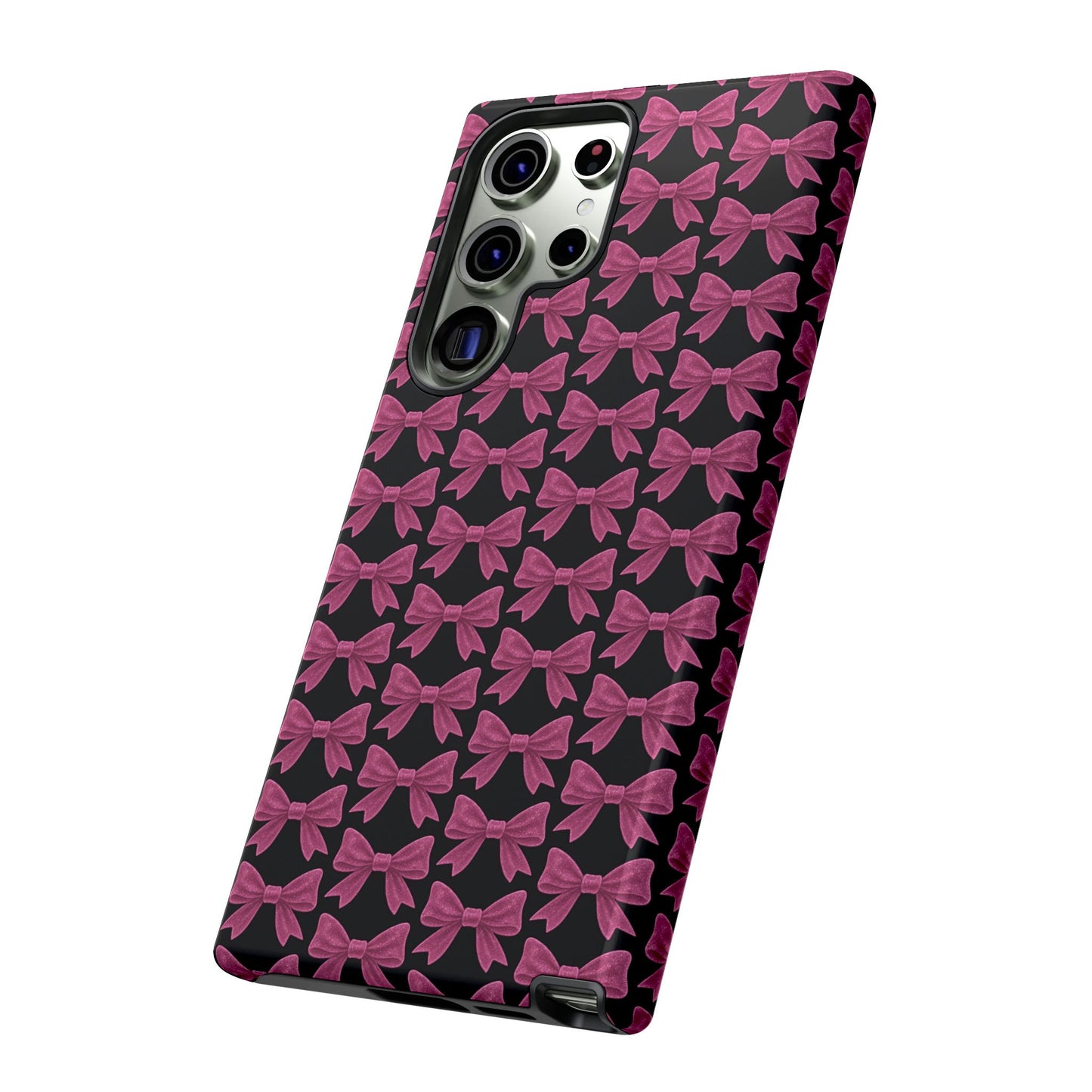Pink Bow Samsung Case Coquette Aesthetic Phone Cover Cute Girly Phone Case Glossy Y2K Accessory Kawaii Samsung Case Gift