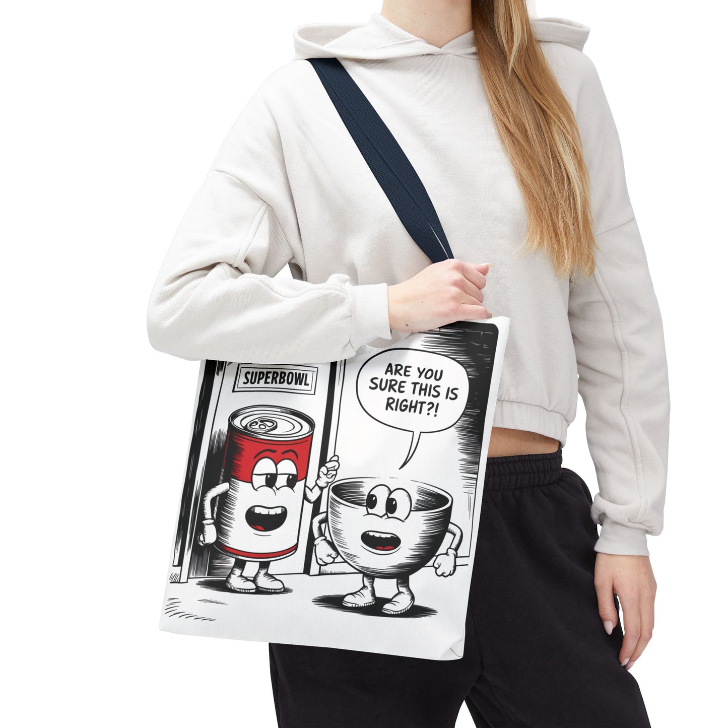 Tote Bag - Comic Superbowl Soup Design