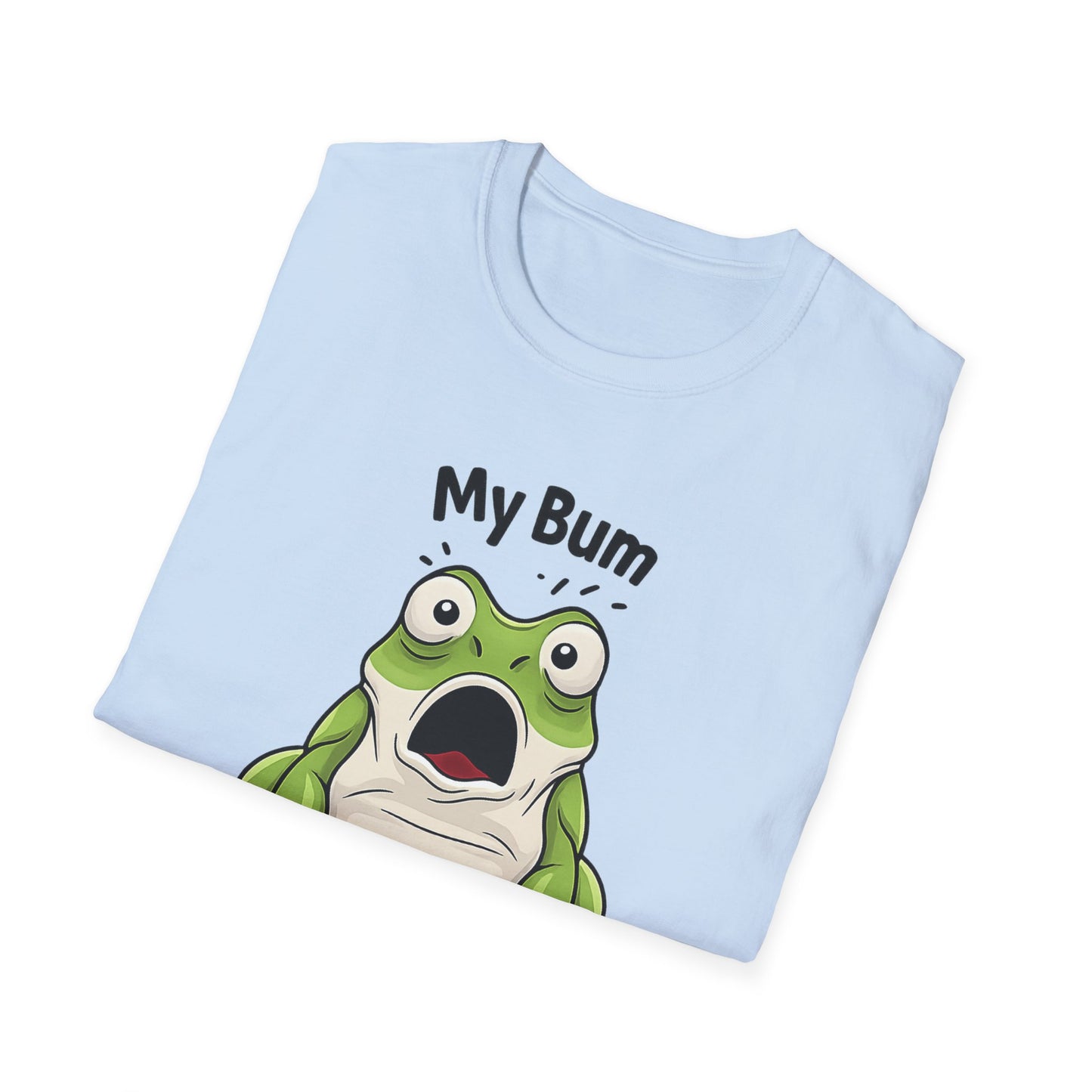 My Bum Has Been Fuzzled Shirt, Bumfuzzled Word Play Tee, Funny Frog T Shirt, Cute Shocked Frog Graphic Tee, Silly Humor Gift