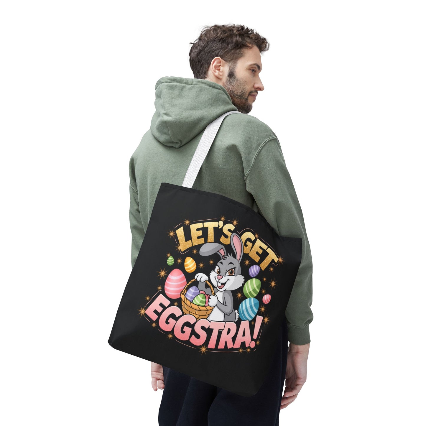 Easter Bunny Tote Bag - 'Leg's Get Eggstra'