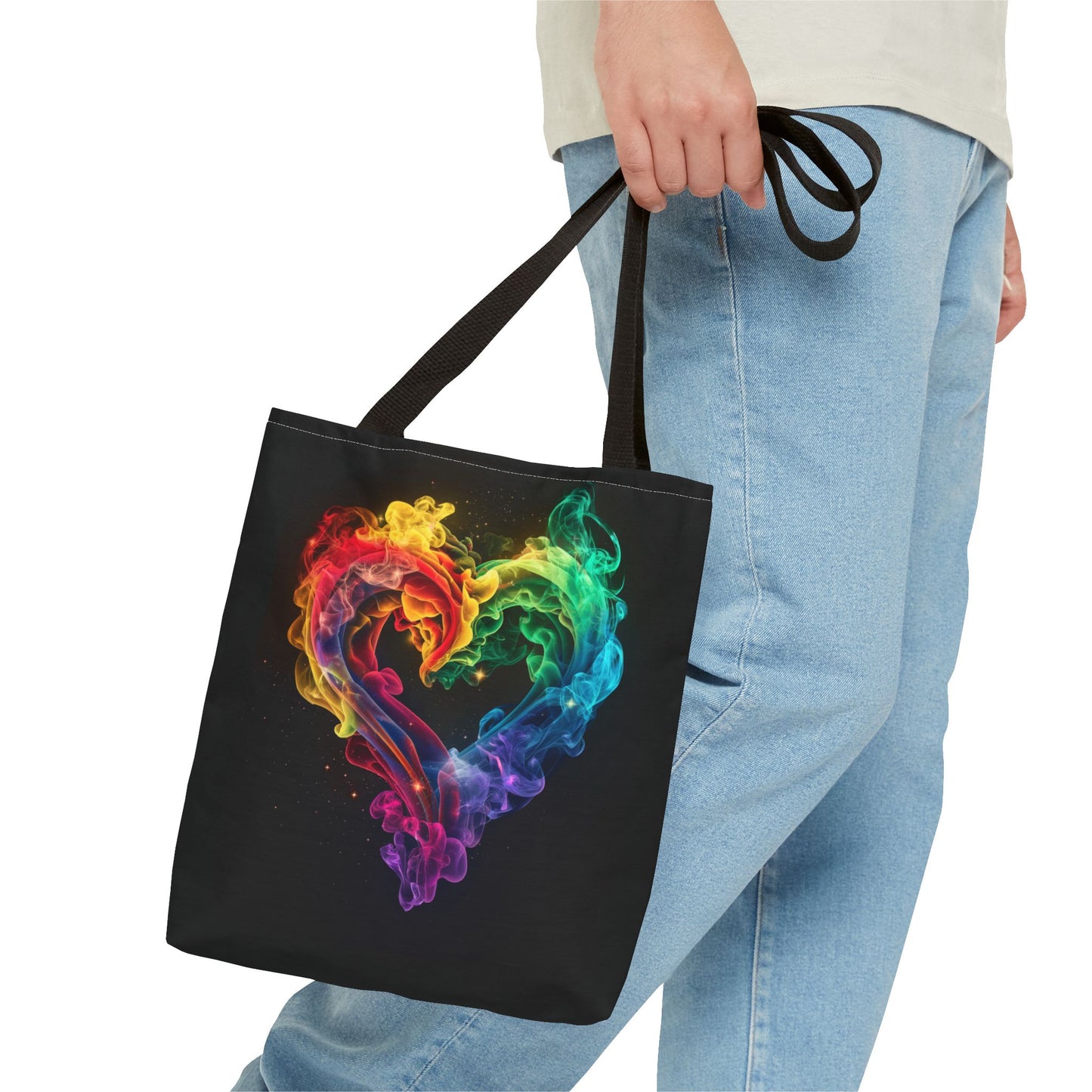 Colorful Smoke Heart Tote