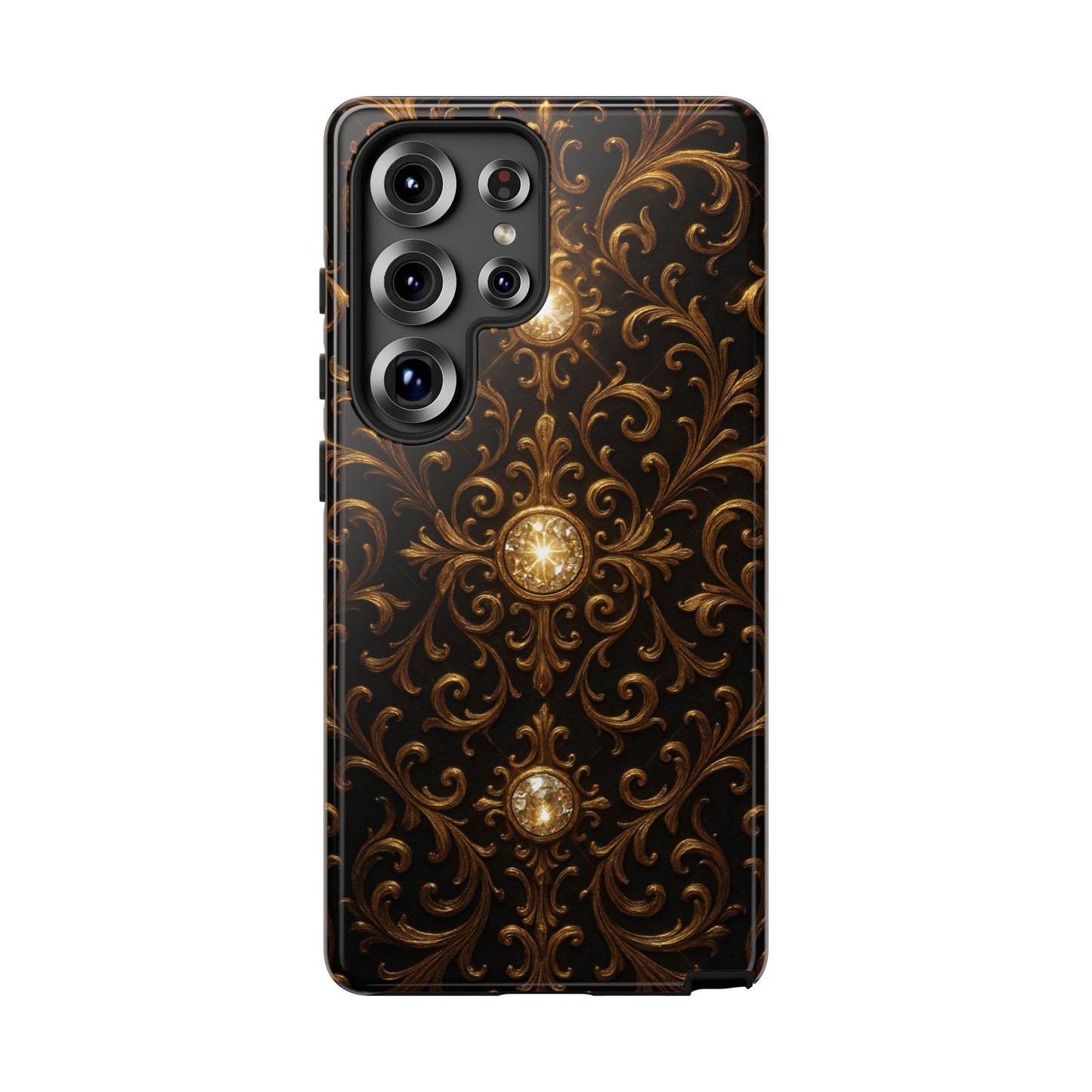 Luxury Baroque Samsung Case – Elegant Gold Ornate Floral Phone Cover for Galaxy