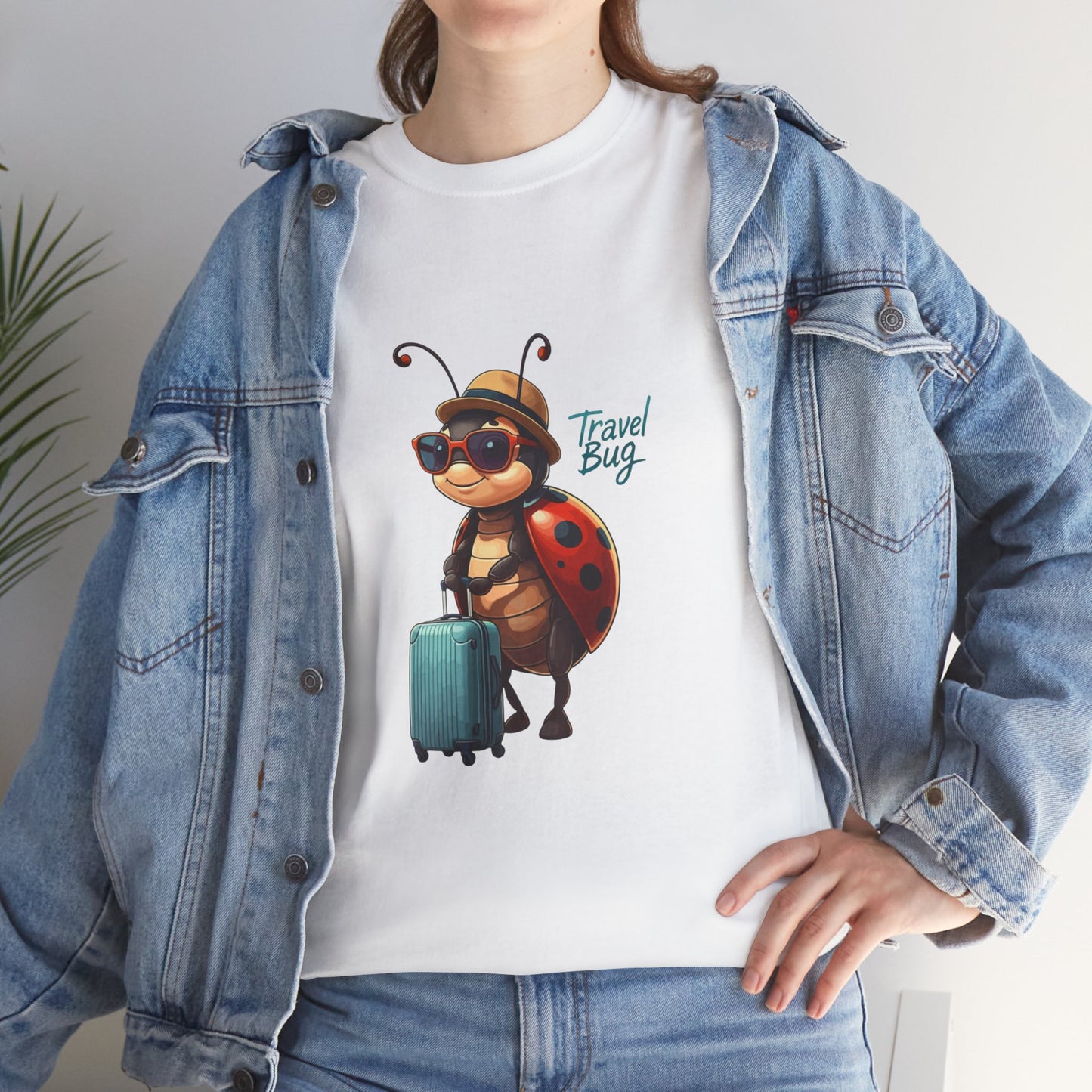 Travel Bug T-Shirt – Cute Ladybug Travel Tee | Funny Wanderlust Shirt for Travel Lovers | Unisex Graphic Tee Gift for Adventurers
