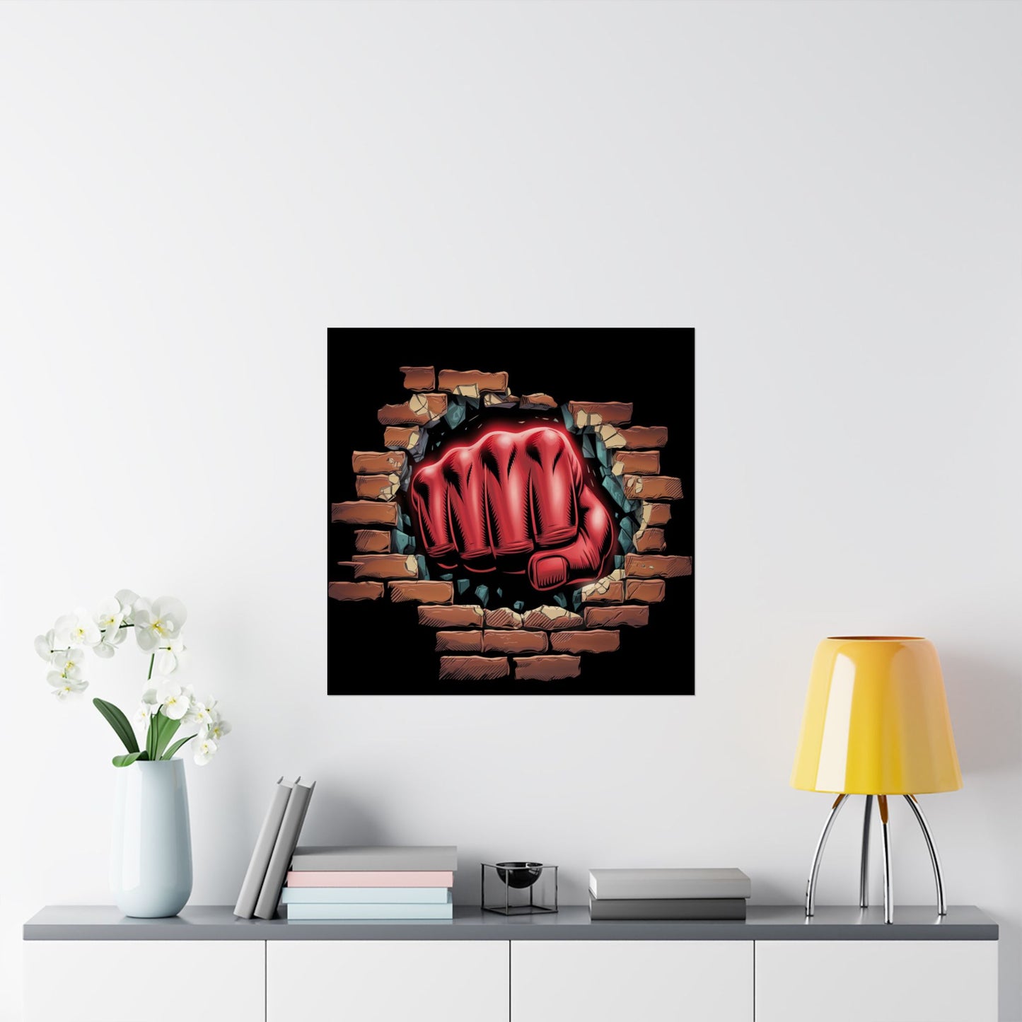 Poster Wall Art Red Fist Smash