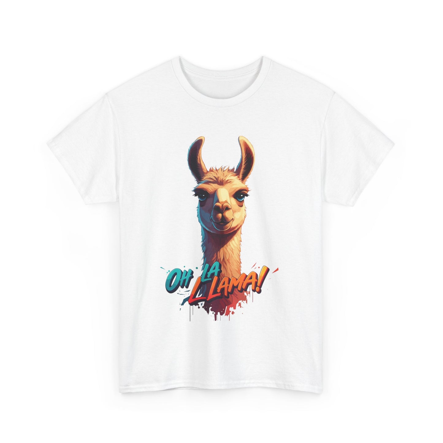 Oh la Llama Graphic Tee | Fun Llama T-Shirt, Cute Animal Lover Shirt, Llama Lover Gift, Quirky Party Tee, Trending Llama Fashion