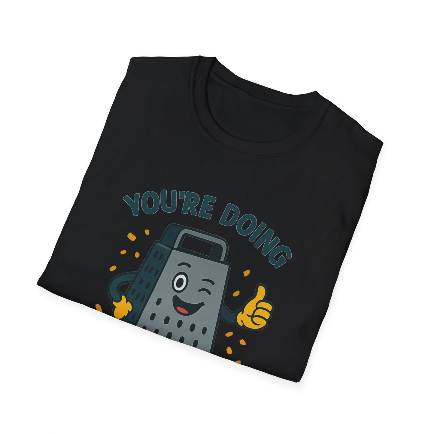 You’re Doing Grate Funny Cheese Grater Pun T-Shirt | Cute Kitchen Humor Graphic Tee | Encouragement Gift for Food & Pun Lovers