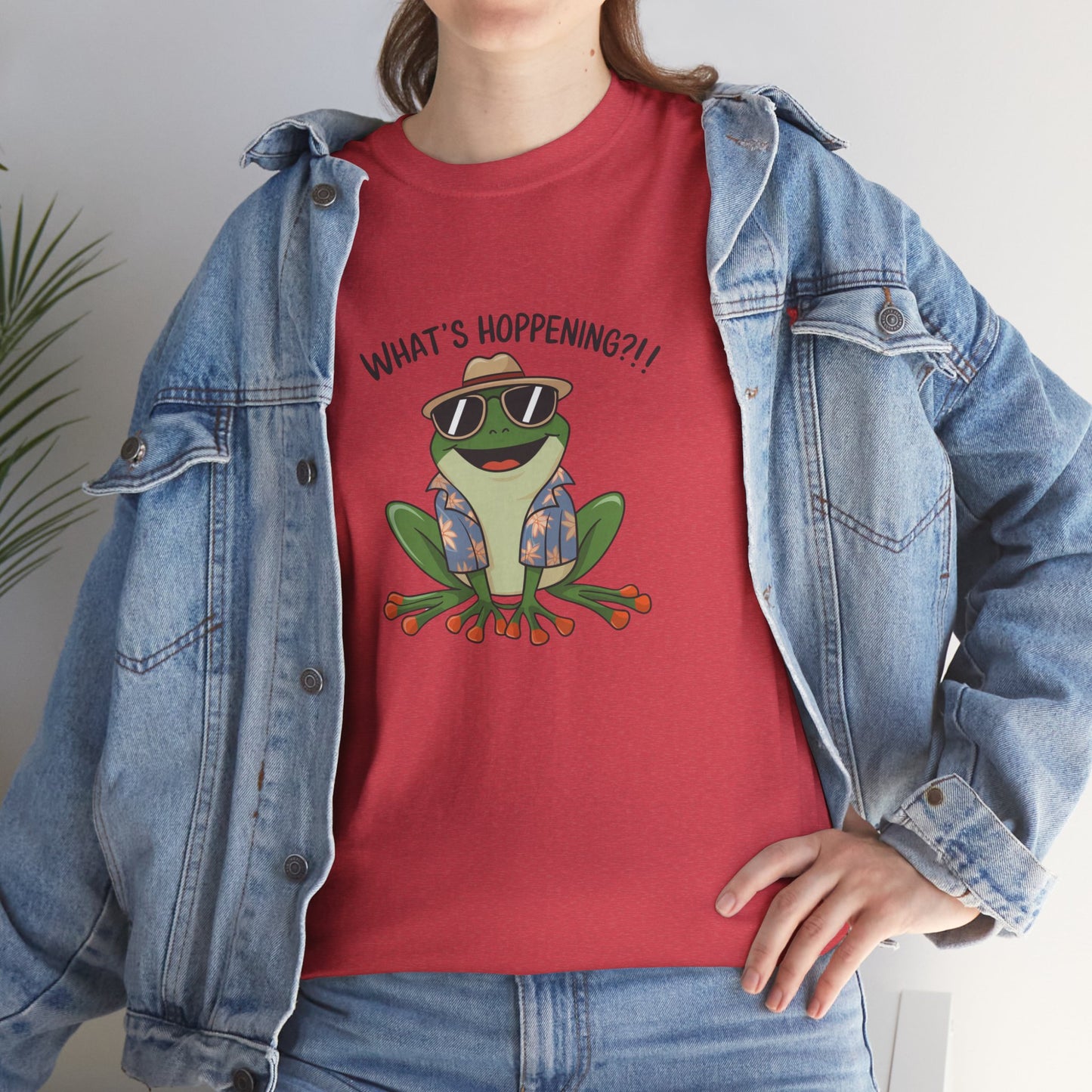 Funny Frog Shirt | What’s Hoppening T-Shirt | Cool Frog Graphic Tee | Amphibian Dad Joke Shirt | Cottagecore Animal Lover Gift