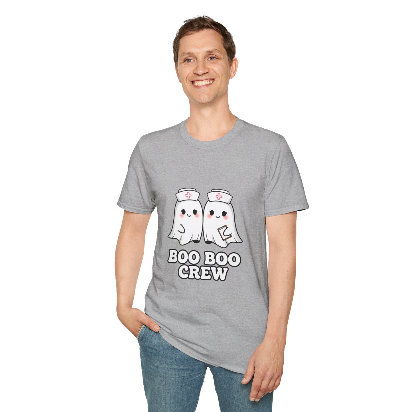 Boo Boo Crew Nurse Ghost Funny T-Shirt | Cute Medical Ghost Tee | EMT Nurse Gift | Halloween Medical Humor | Staff Crew Tee Shirt