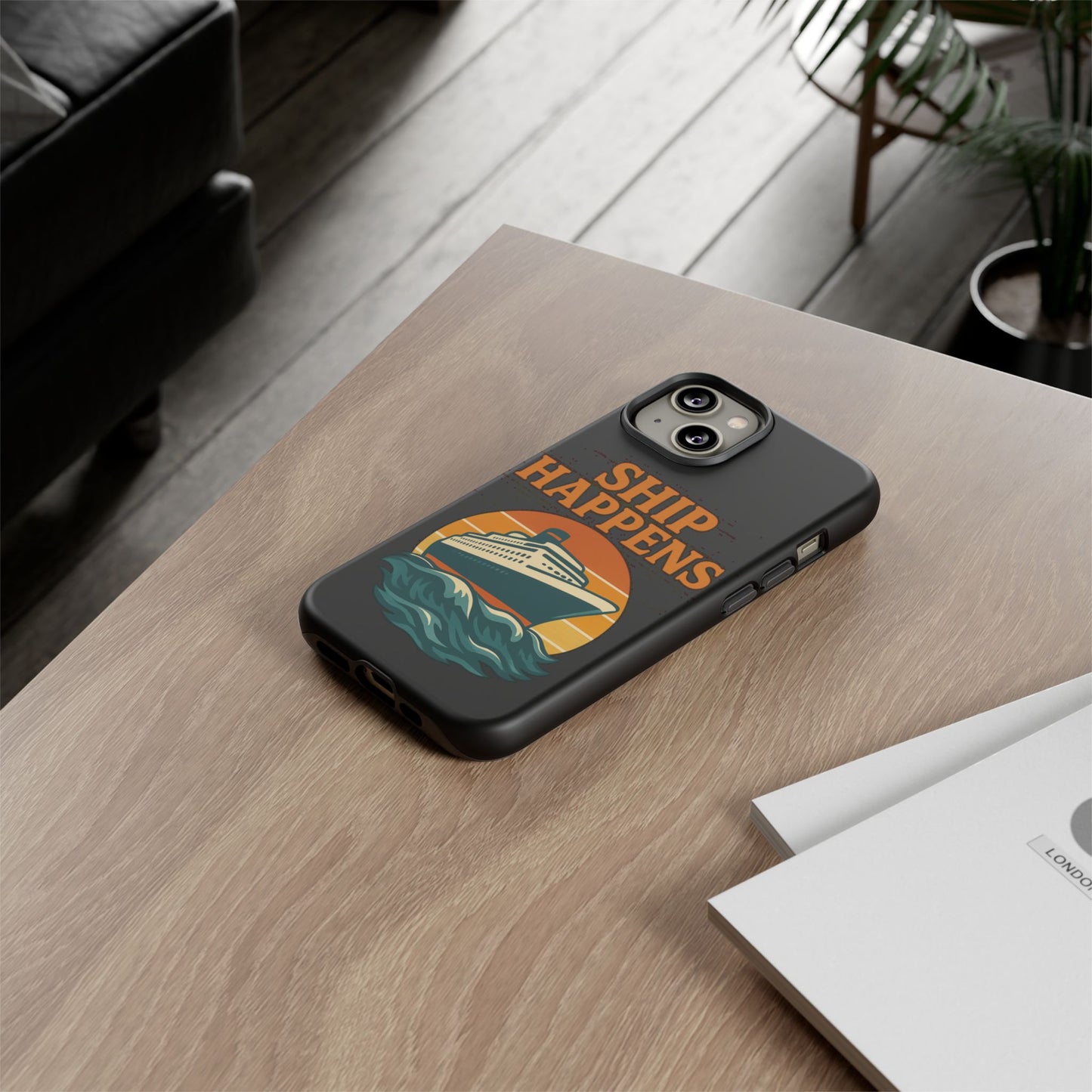 iPhone Case Ship Happens Sunset Cruise Case Gift for Travel Lovers Nautical Phone Case Cruise Accessory