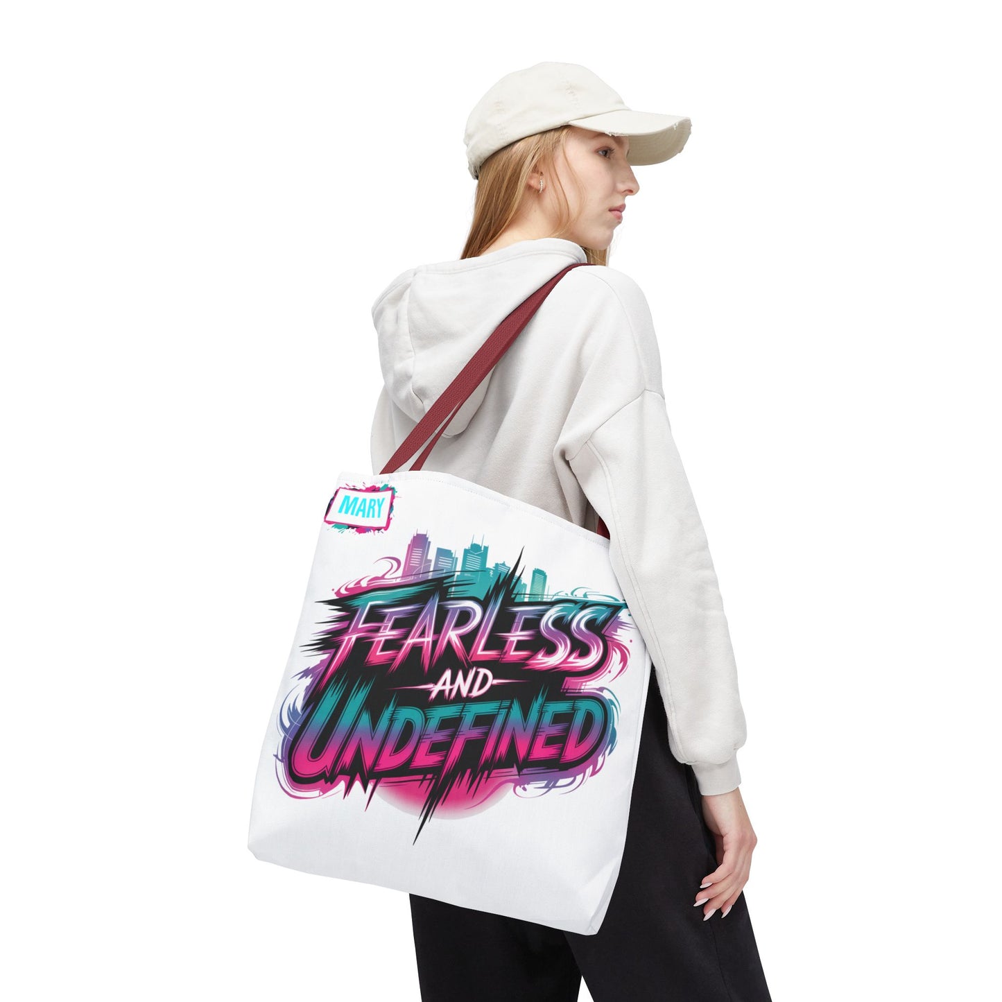 Custom Name Tote Bag | Fearless and Undefined Design | K-Pop Inspired Gift for Fans | Personalized Bold Aesthetic Bag | Trendy Streetwear Tote