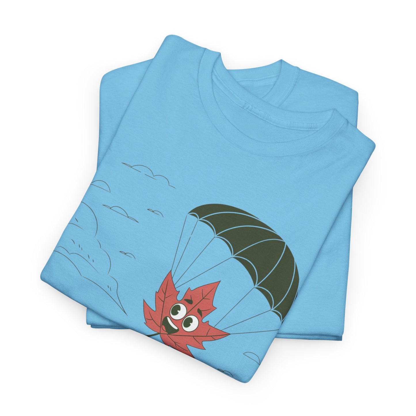 Be-Leaf In Yourself Maple Leaf Parachute T-Shirt | Funny Motivational Nature Graphic Tee | Self-Love Fall Autumn Shirt | Outdoorsy Gift