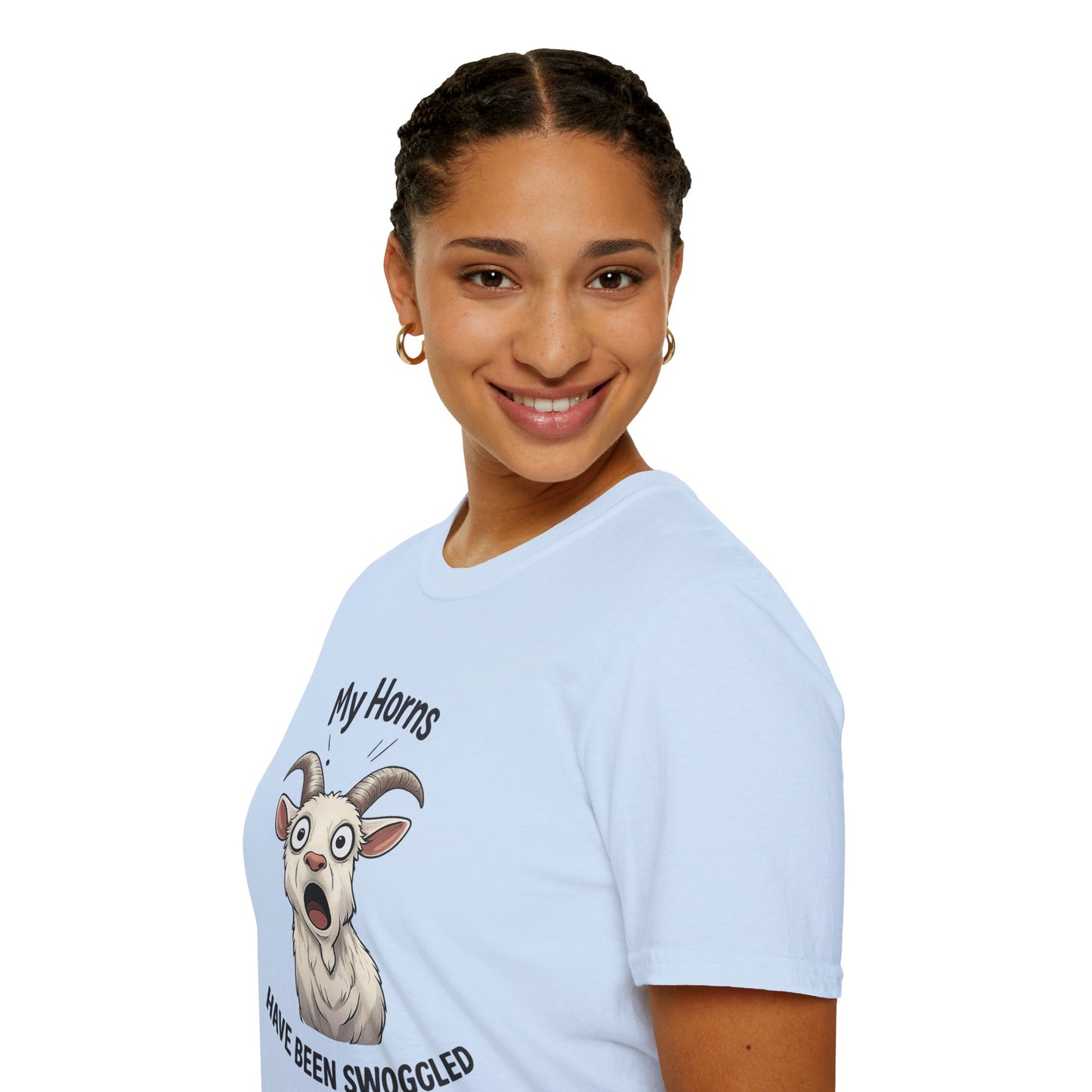 Funny Goat Shirt, Hornswoggled Shirt, My Horns Have Been Swoggled, Goat Pun T Shirt, Animal Humor Tee, Silly Wordplay Shirt