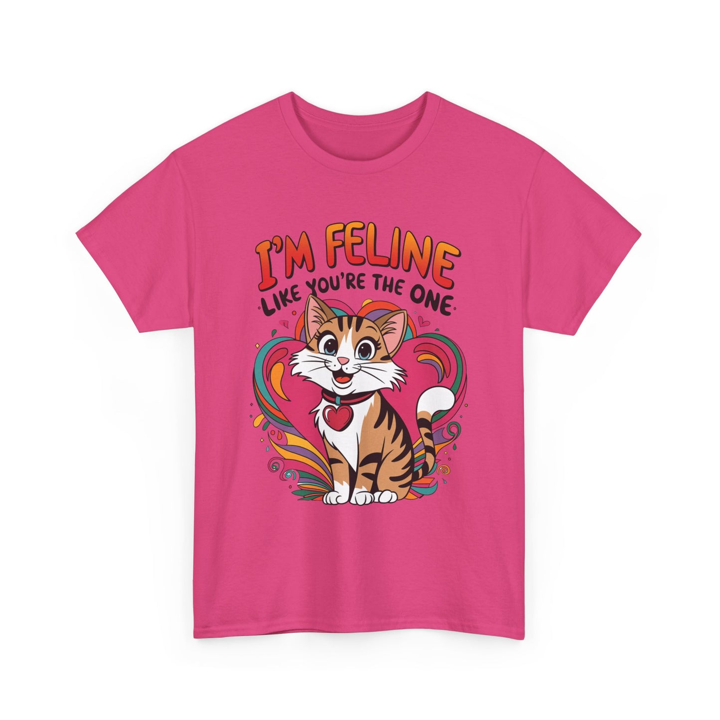 Valentines Cat Tee - Unisex Heavy Cotton