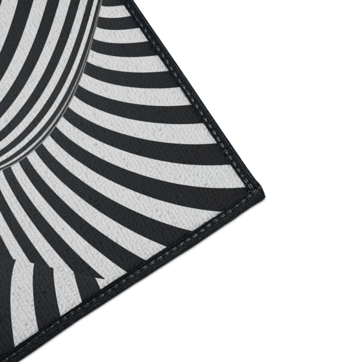 Floor Mat, Black and White Striped Rug, Non-Slip Kitchen Mat, Cute Welcome Mat, Home Decor Accent