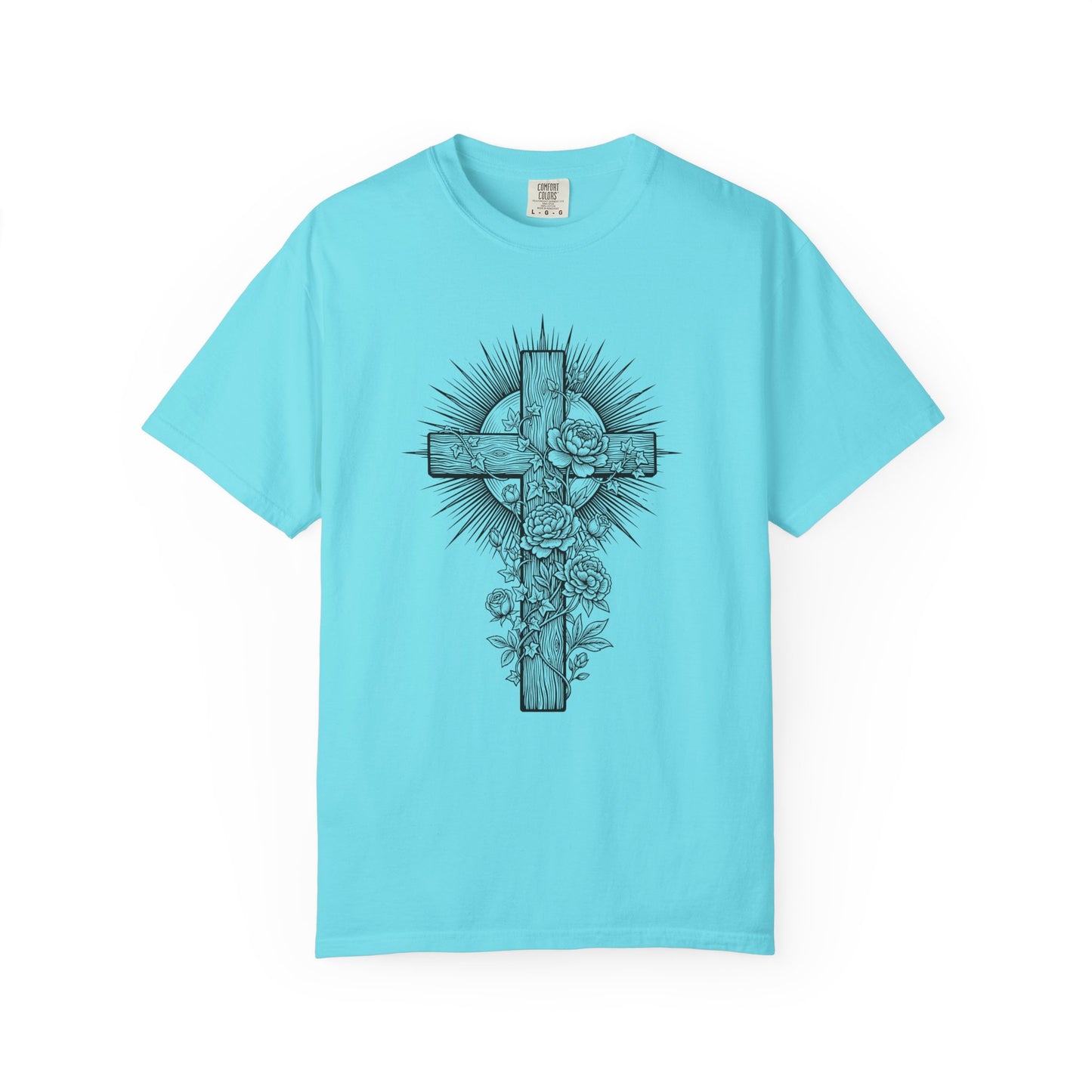Christian Floral Cross Shirt, Boho Faith T-Shirt, Religious Botanical Tee, Wildflower Jesus Shirt, Easter Apparel, Christian Gifts
