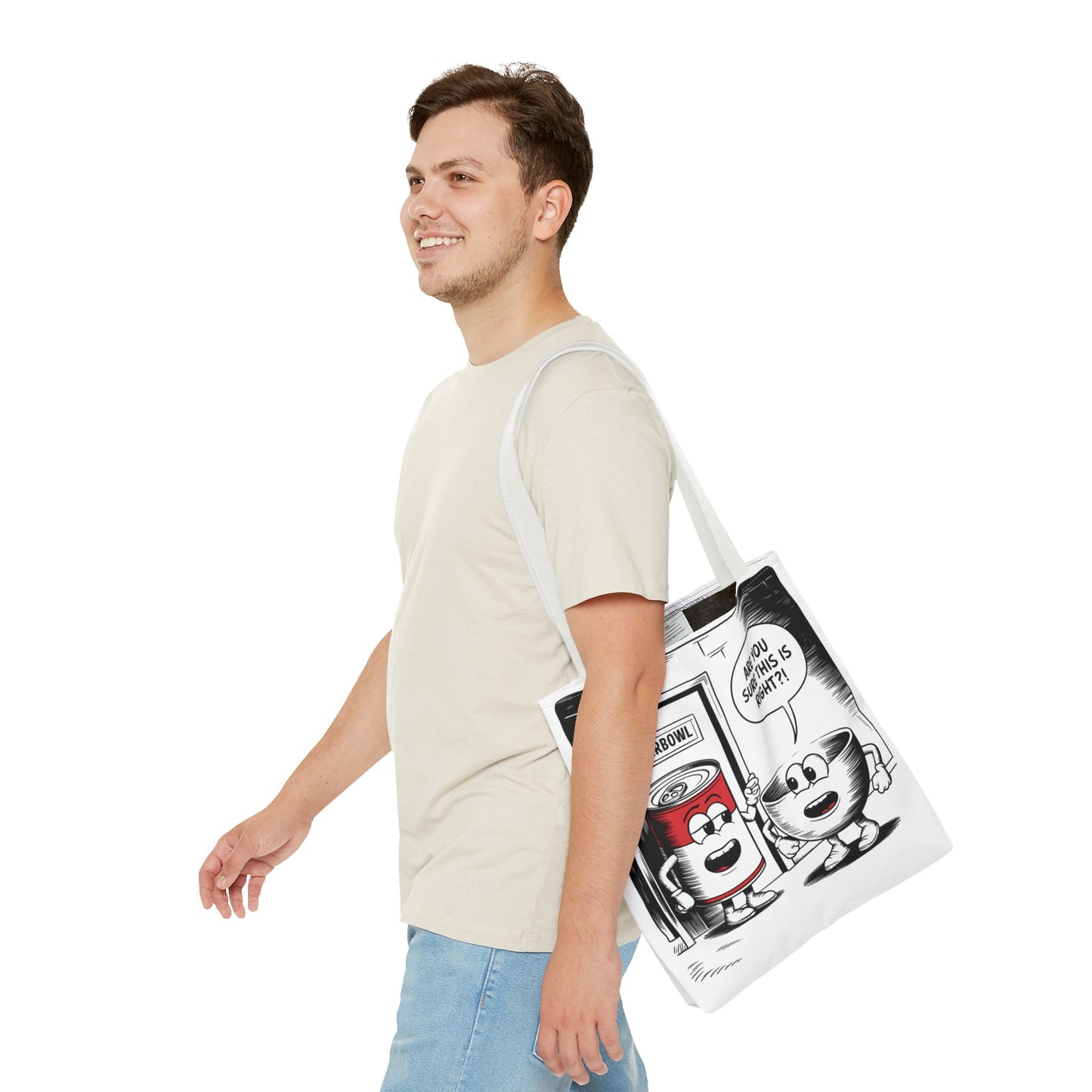 Tote Bag - Comic Superbowl Soup Design